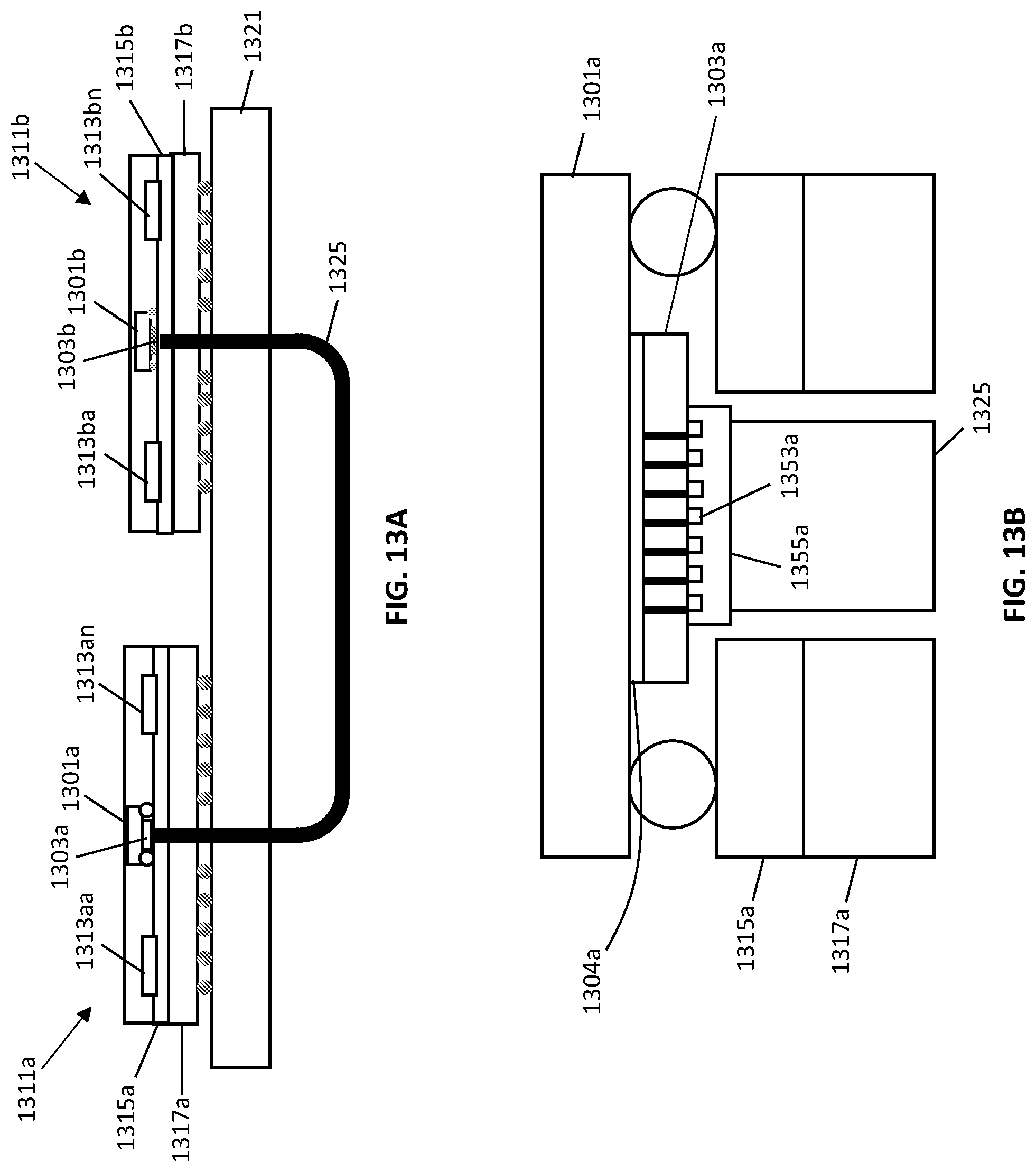 Patent US12101128 Figure 14 – LED chip-to-chip vertically launched optical communications with optical fiber
