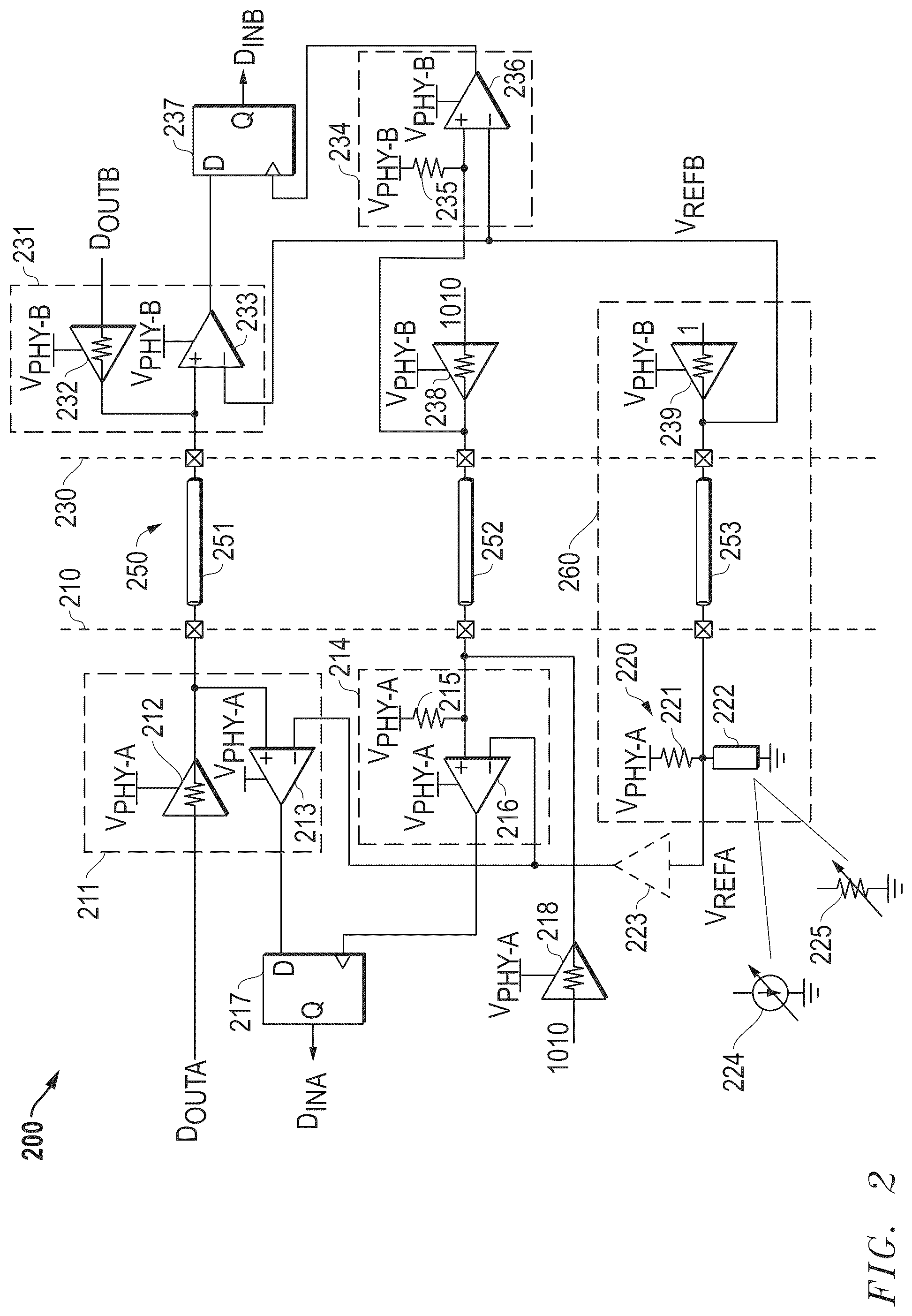 Patent US12101135 Figure 2 – Noise mitigation in single-ended links