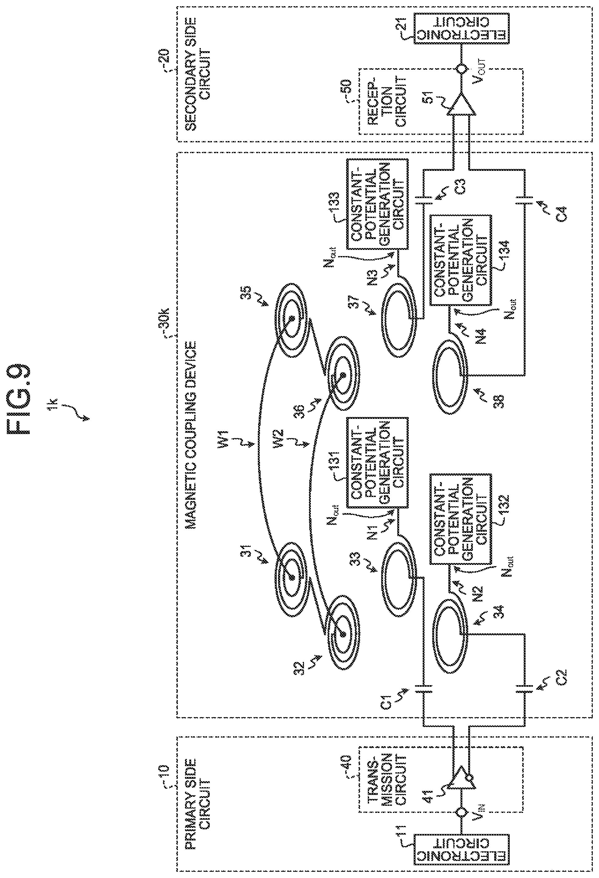 Patent US12101137 Figure 9 – Magnetic coupling device and communication system