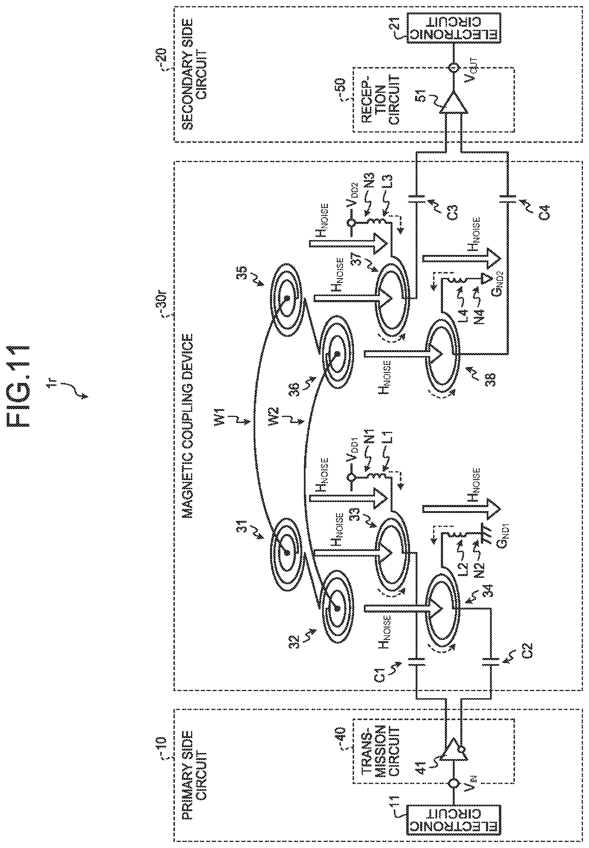 Patent US12101137 Figure 11 – Magnetic coupling device and communication system
