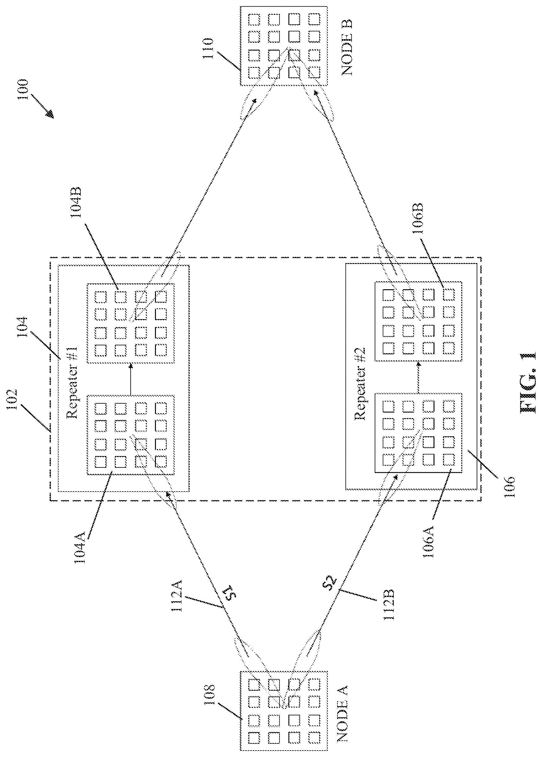 Patent US12101164 Figure 1 – Repeater system and method for high-performance communication