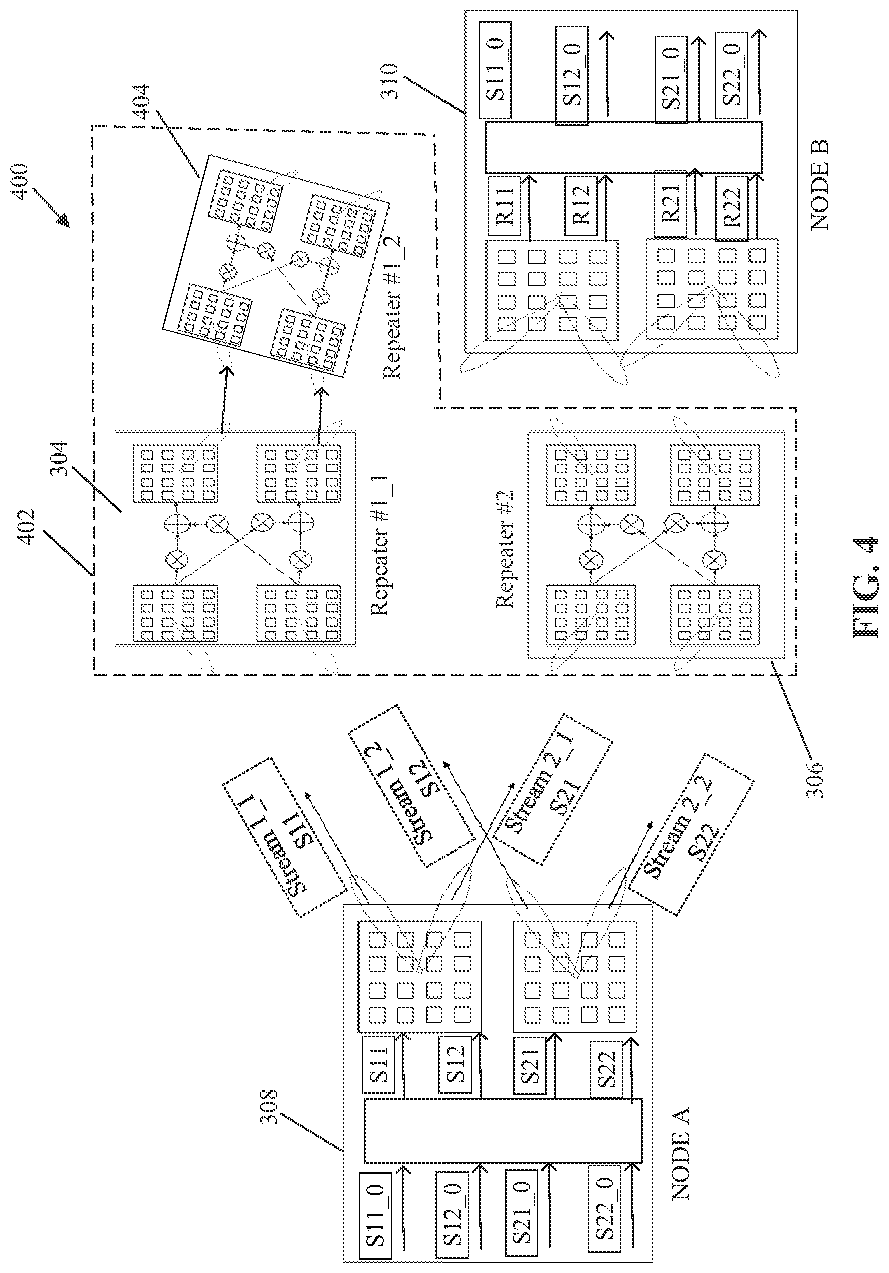 Patent US12101164 Figure 4 – Repeater system and method for high-performance communication