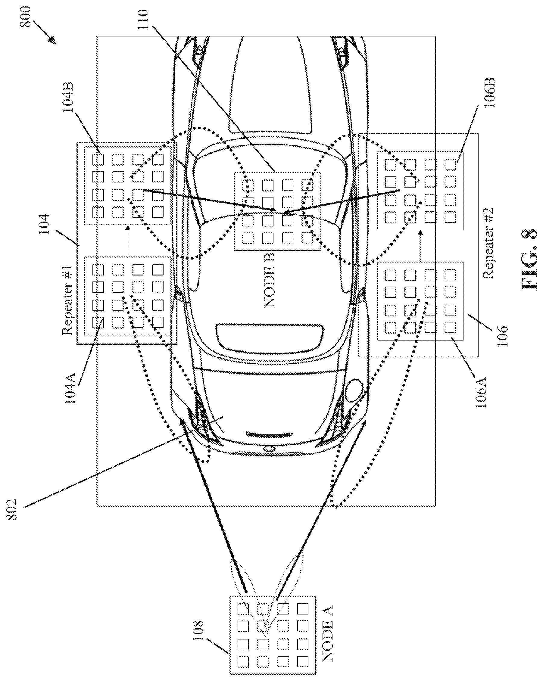 Patent US12101164 Figure 8 – Repeater system and method for high-performance communication