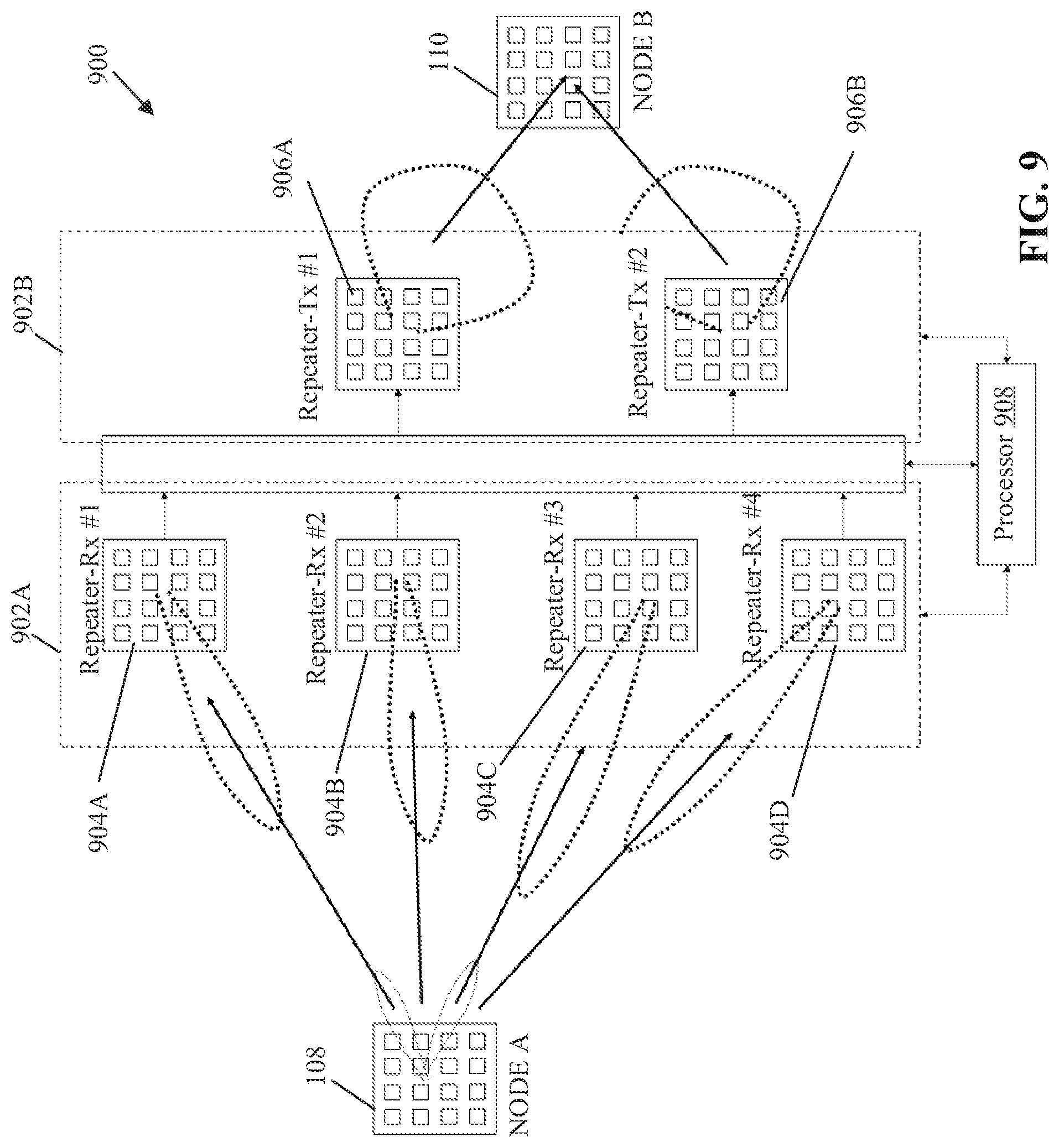 Patent US12101164 Figure 9 – Repeater system and method for high-performance communication