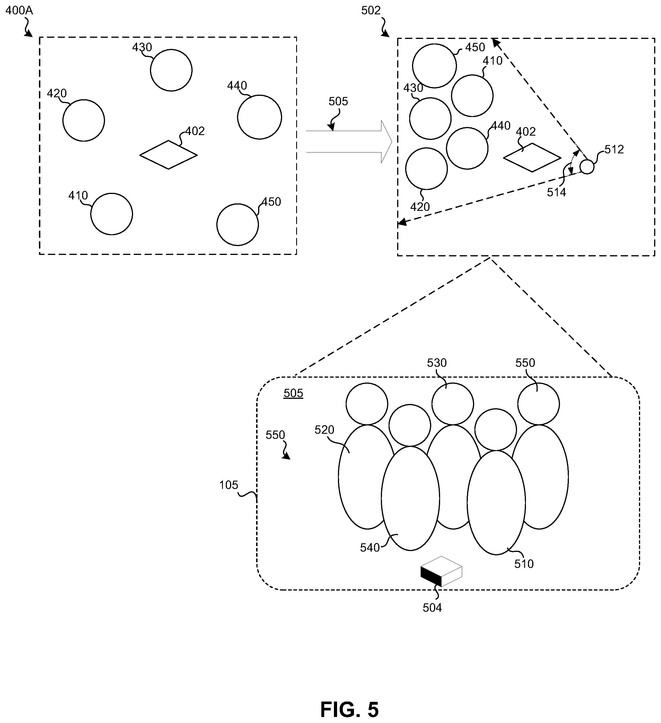 Patent US12101197 Figure 5 – Temporarily suspending spatial constraints