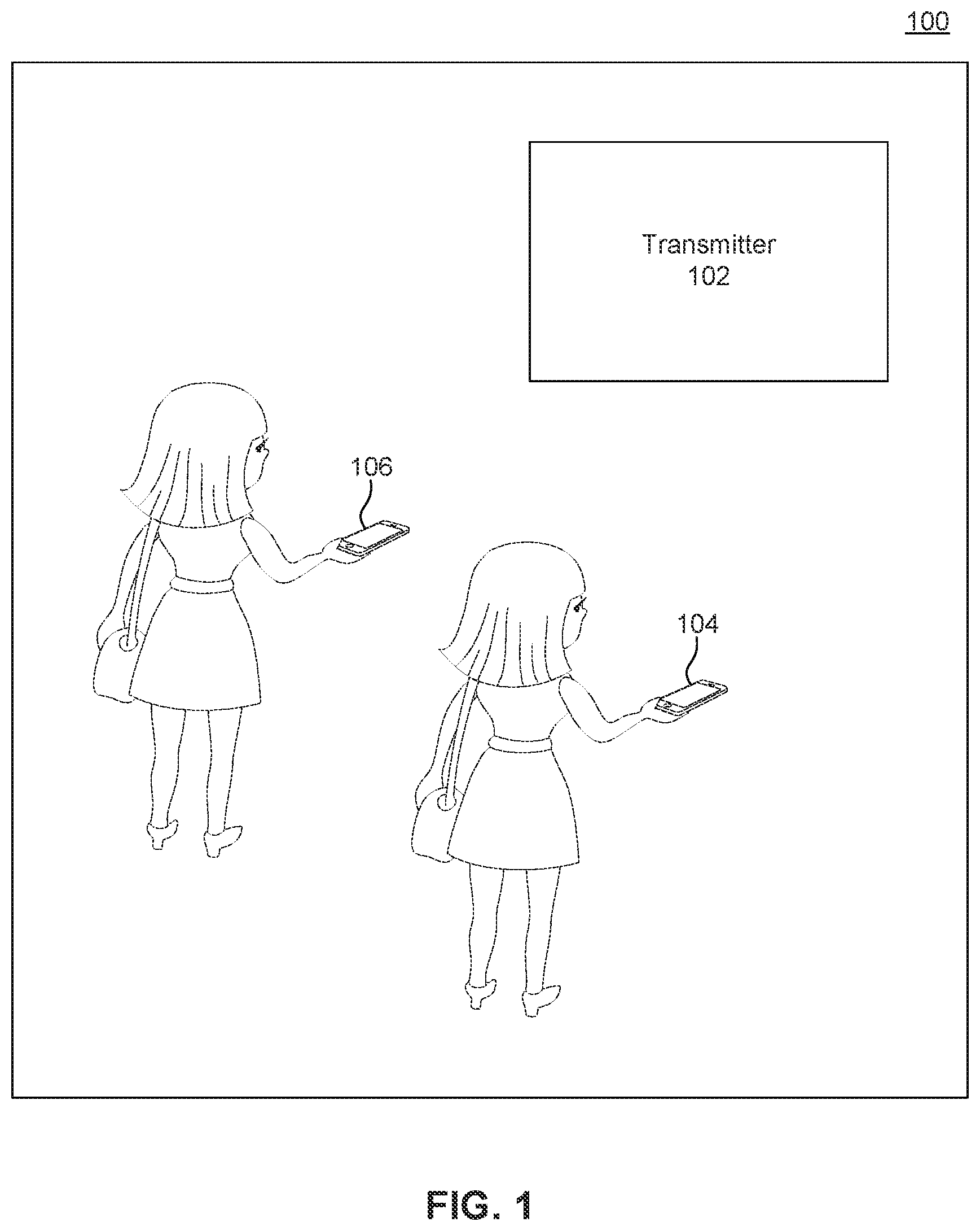 Patent US12101209 Figure 1 – Orthogonal frequency scheme for narrowband acoustic signaling