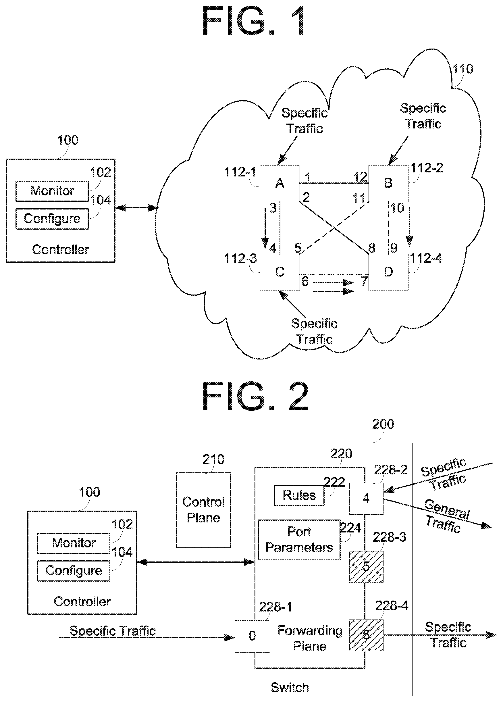 Patent US12101218 Figure 1 – Transmit specific traffic along blocked link