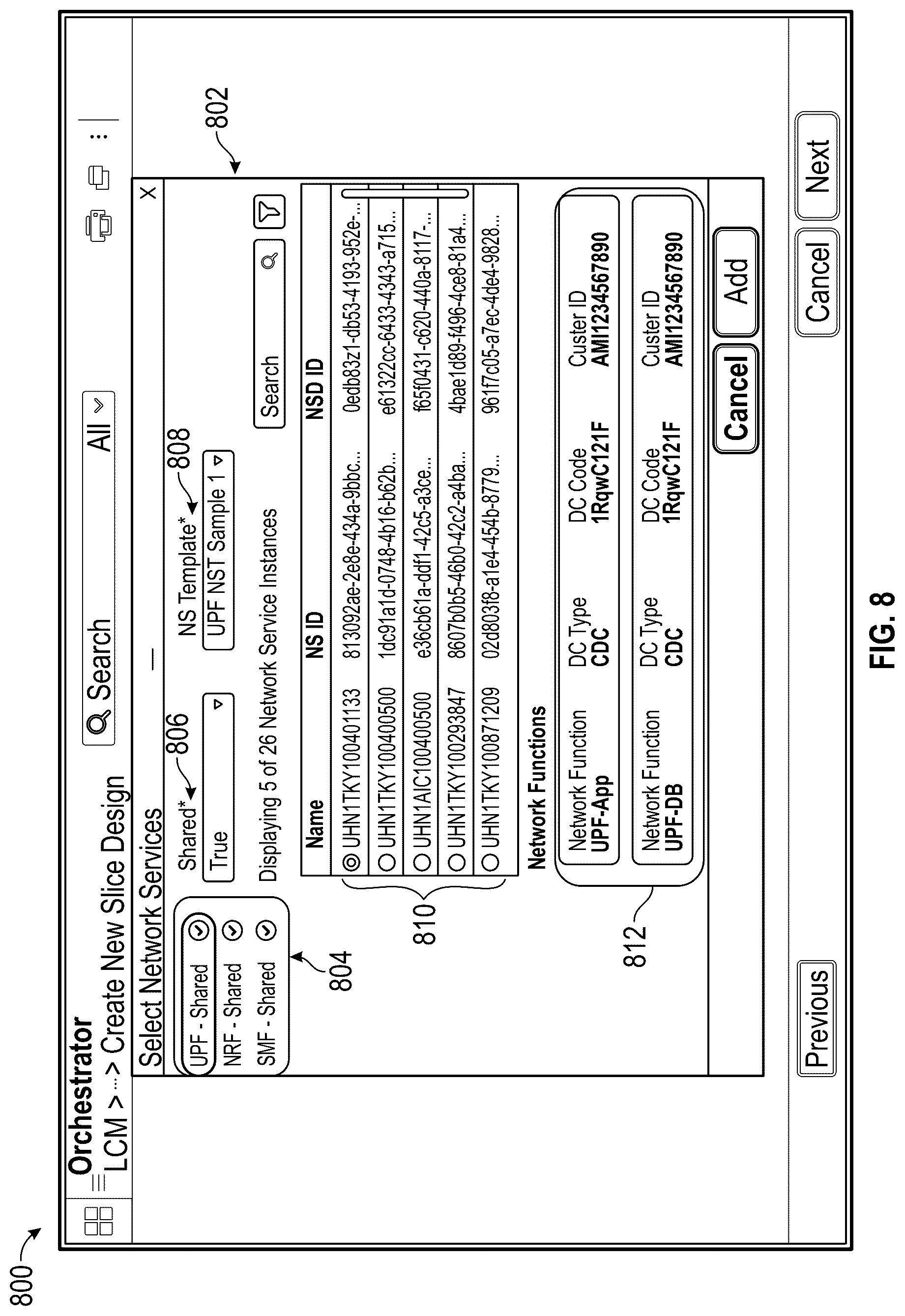 Patent US12101234 Figure 8 – System and method for design of a network slice