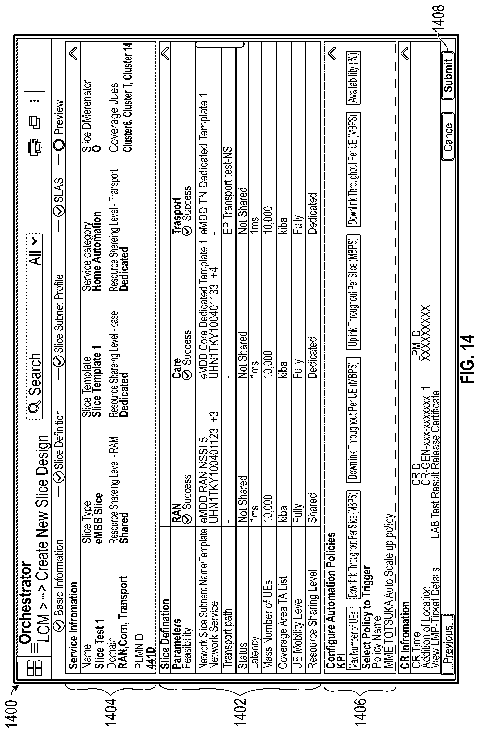 Patent US12101234 Figure 14 – System and method for design of a network slice