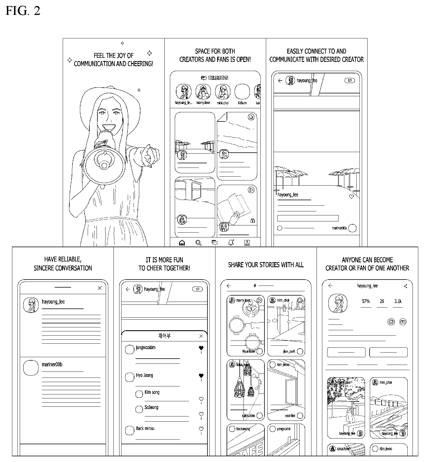 Patent US12101290 Figure 2 – Apparatus and method for cheering communication