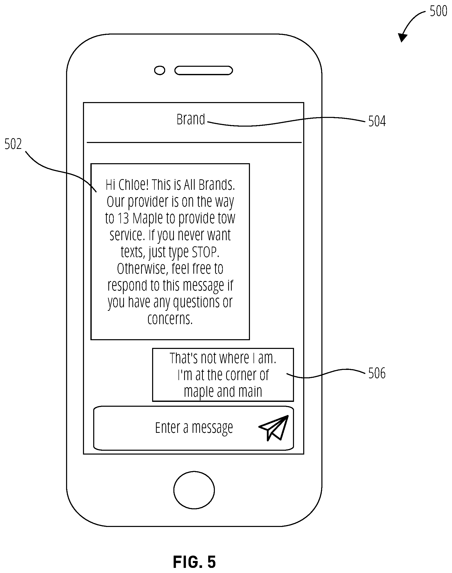 Patent US12101362 Figure 5 – Dynamic provisioning for multiparty conversations across service delivery networks on a single communication channel