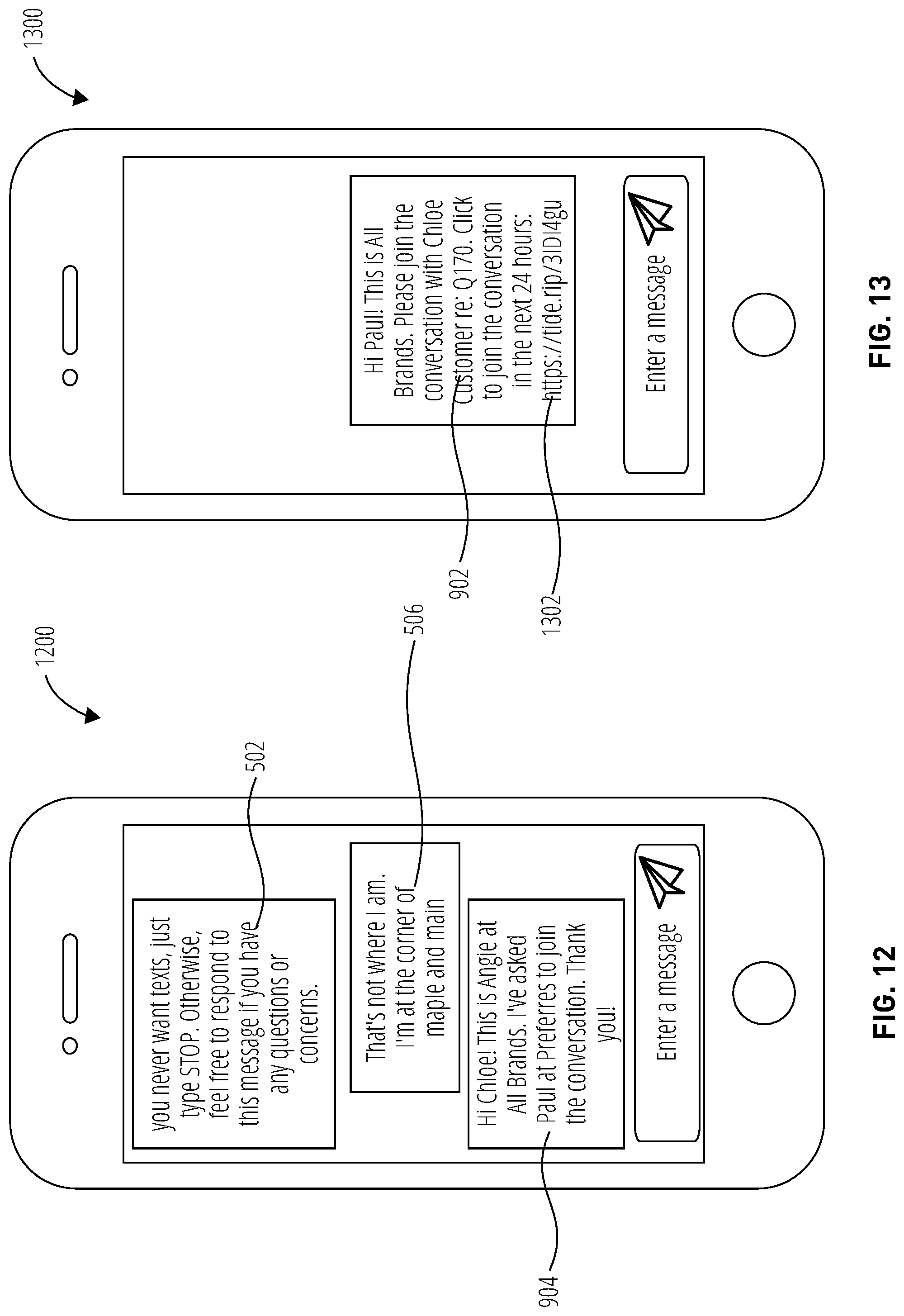 Patent US12101362 Figure 12 – Dynamic provisioning for multiparty conversations across service delivery networks on a single communication channel
