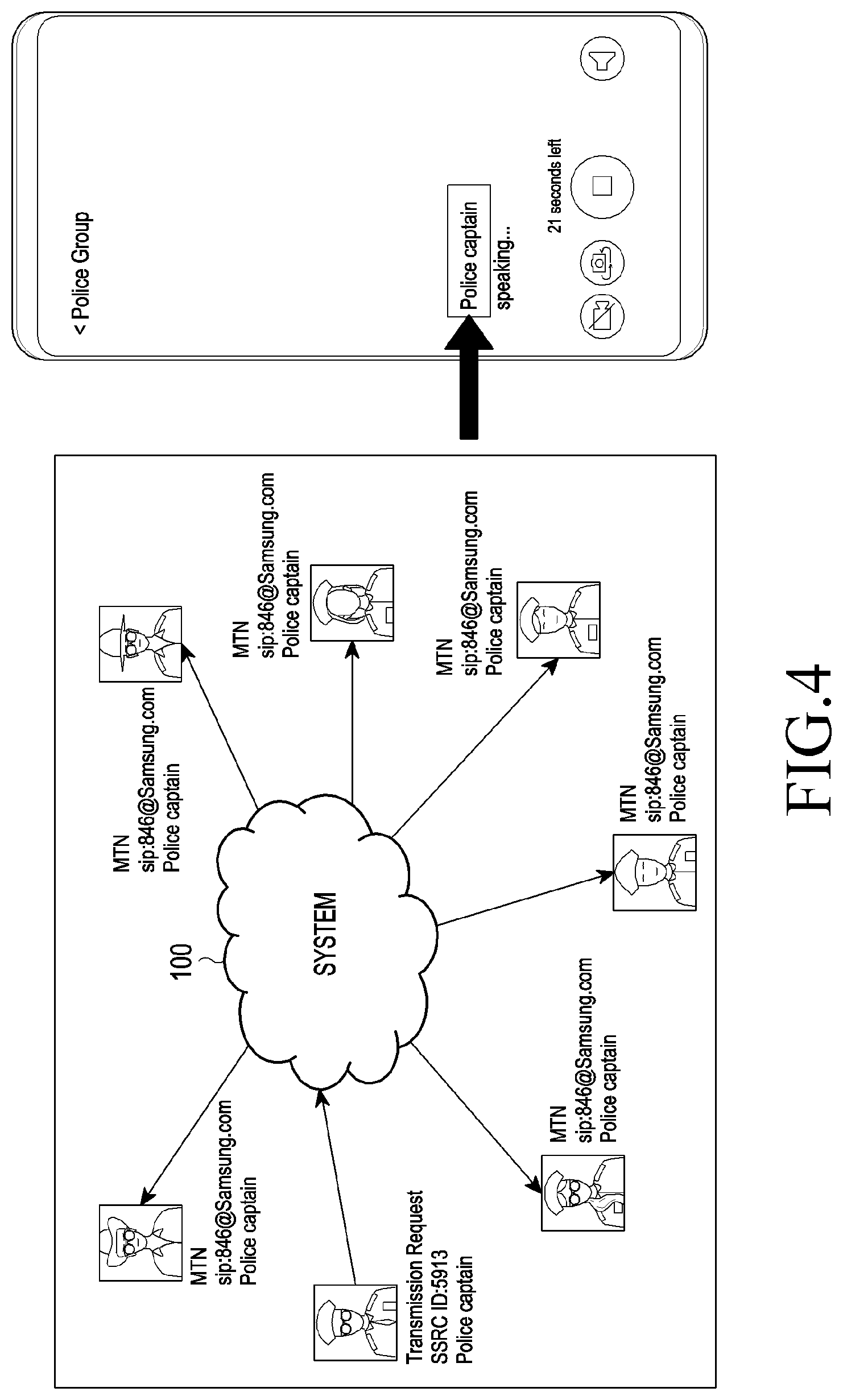 Patent US12101364 Figure 4 – Methods and systems to share functional alias in mission critical video