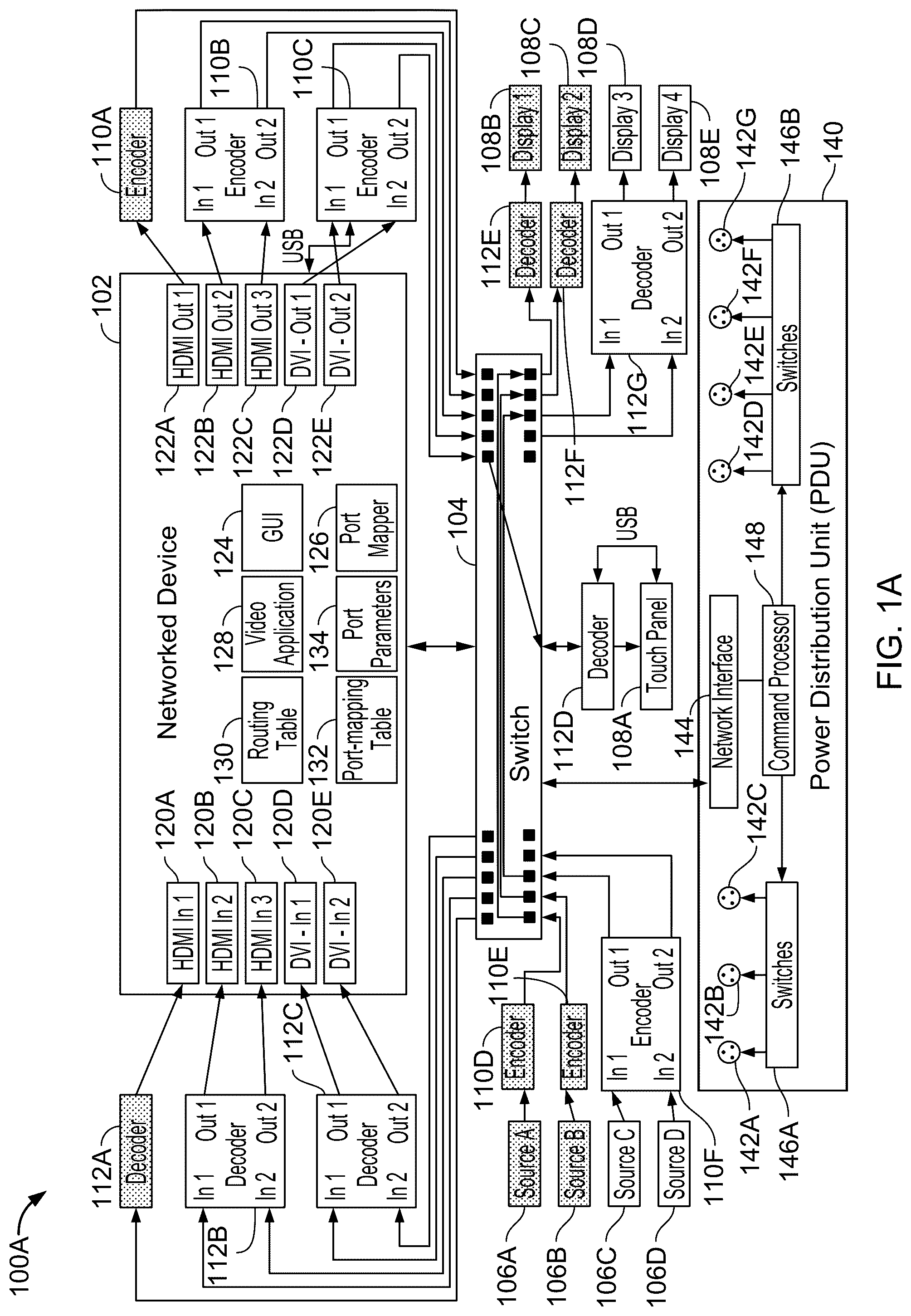 Patent US12101386 Figure 1 – Automatic correspondence of encoders and decoders to video ports
