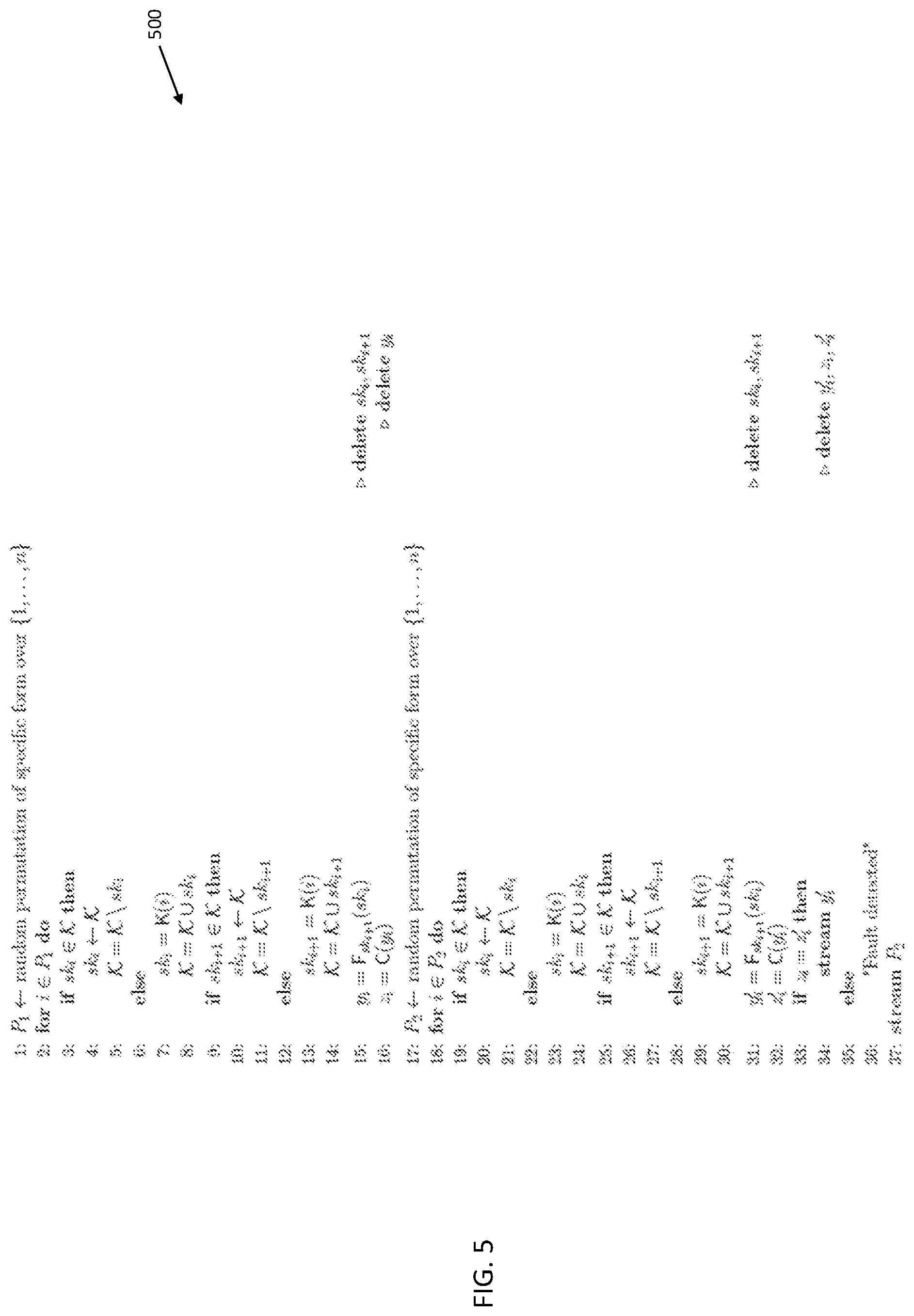 Patent US12101412 Figure 5 – Lightweight fault detection mechanism for streaming of cryptographic data objects