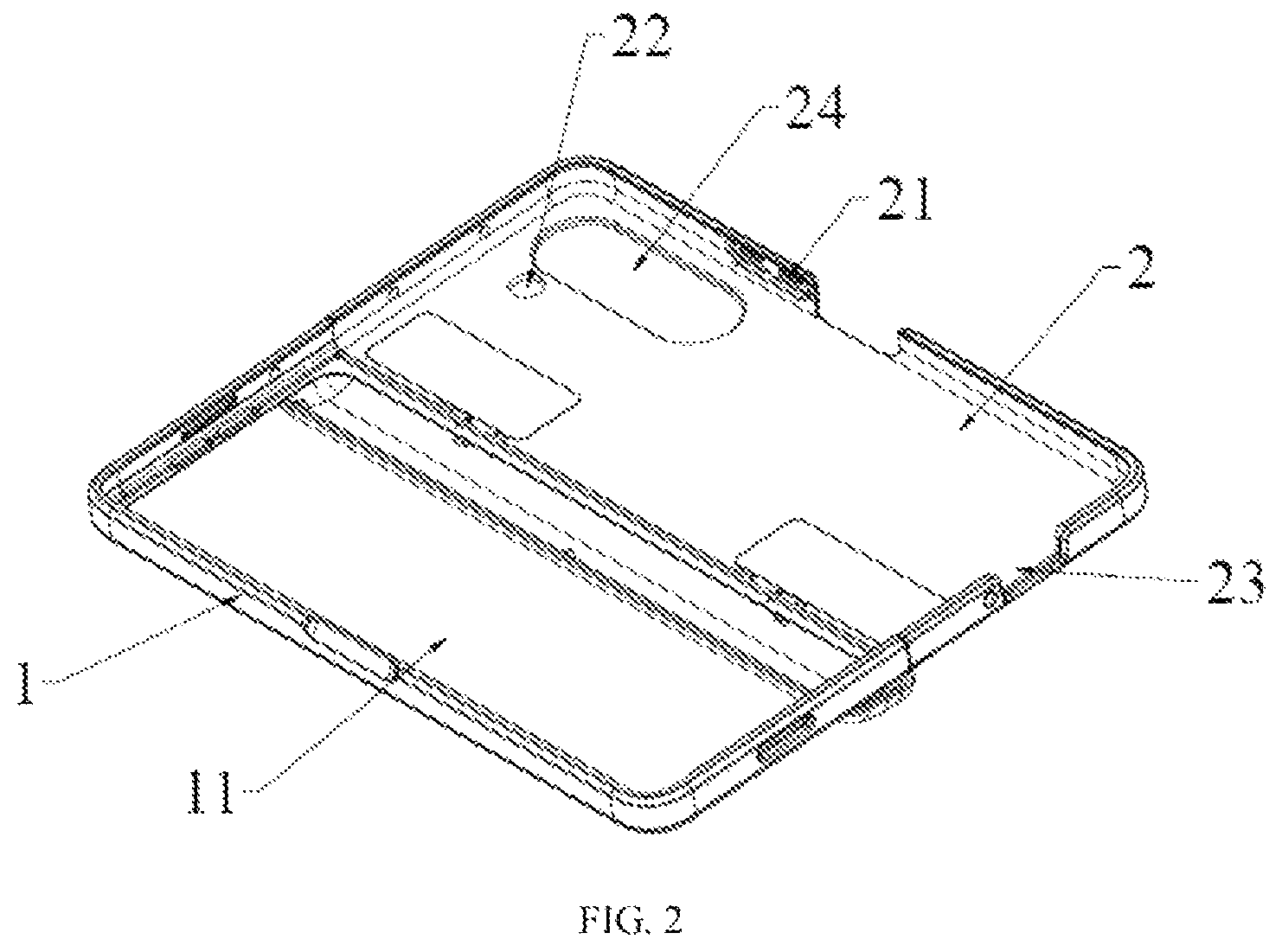 Patent US12101421 Figure 2 – Electronic-device protective shell