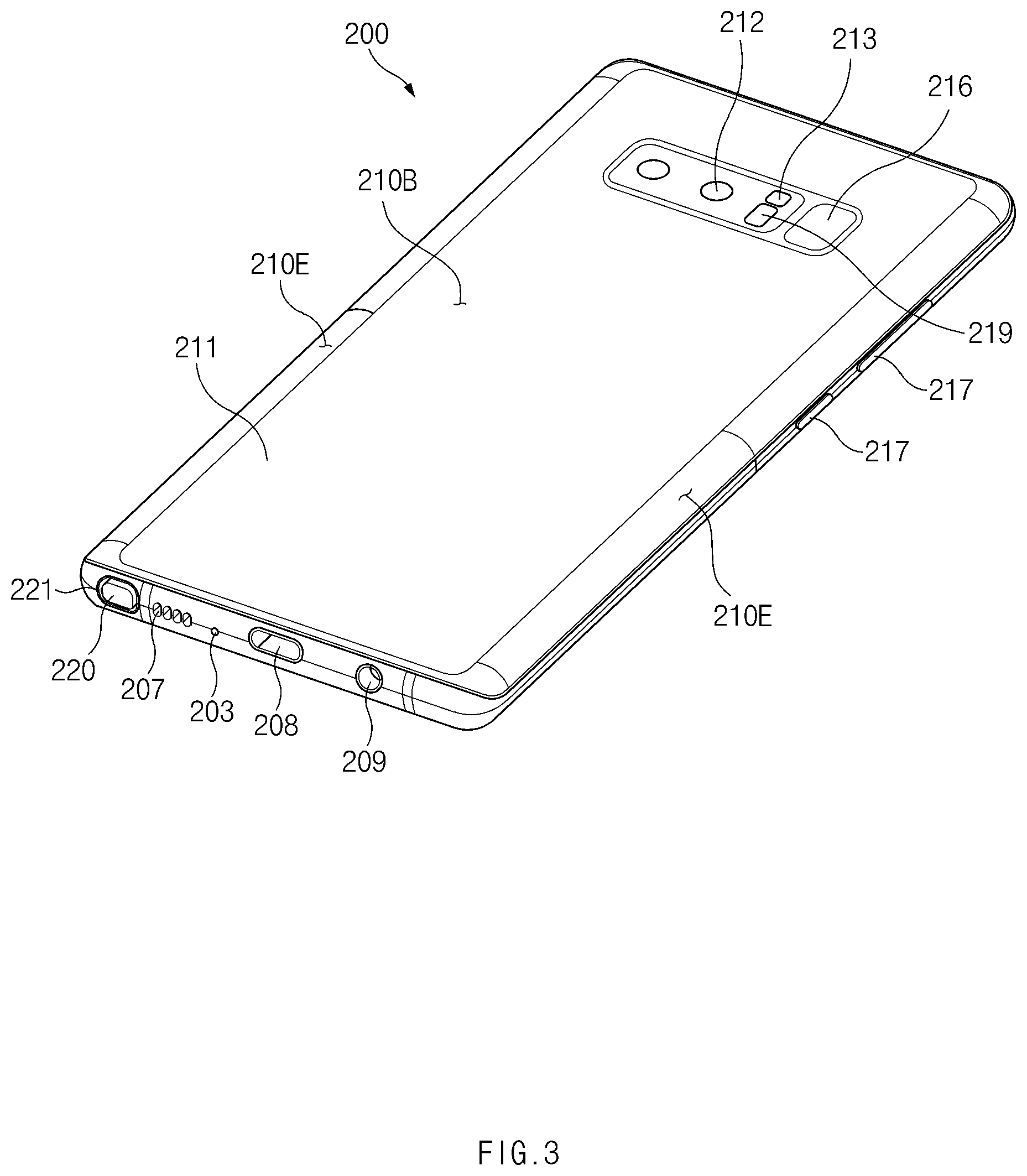 Patent US12101422 Figure 3 – Electronic device including sensor panel