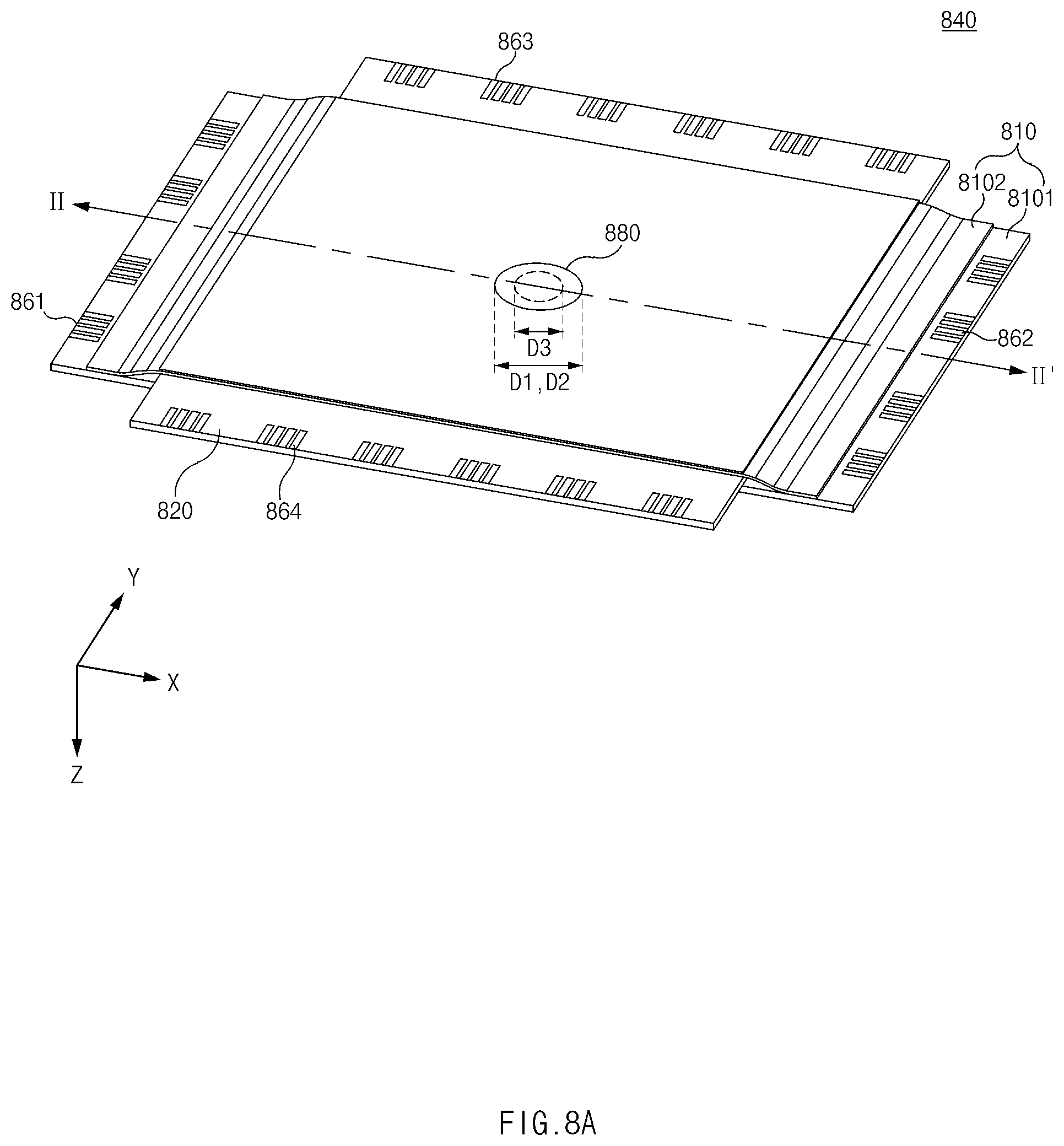 Patent US12101422 Figure 10 – Electronic device including sensor panel