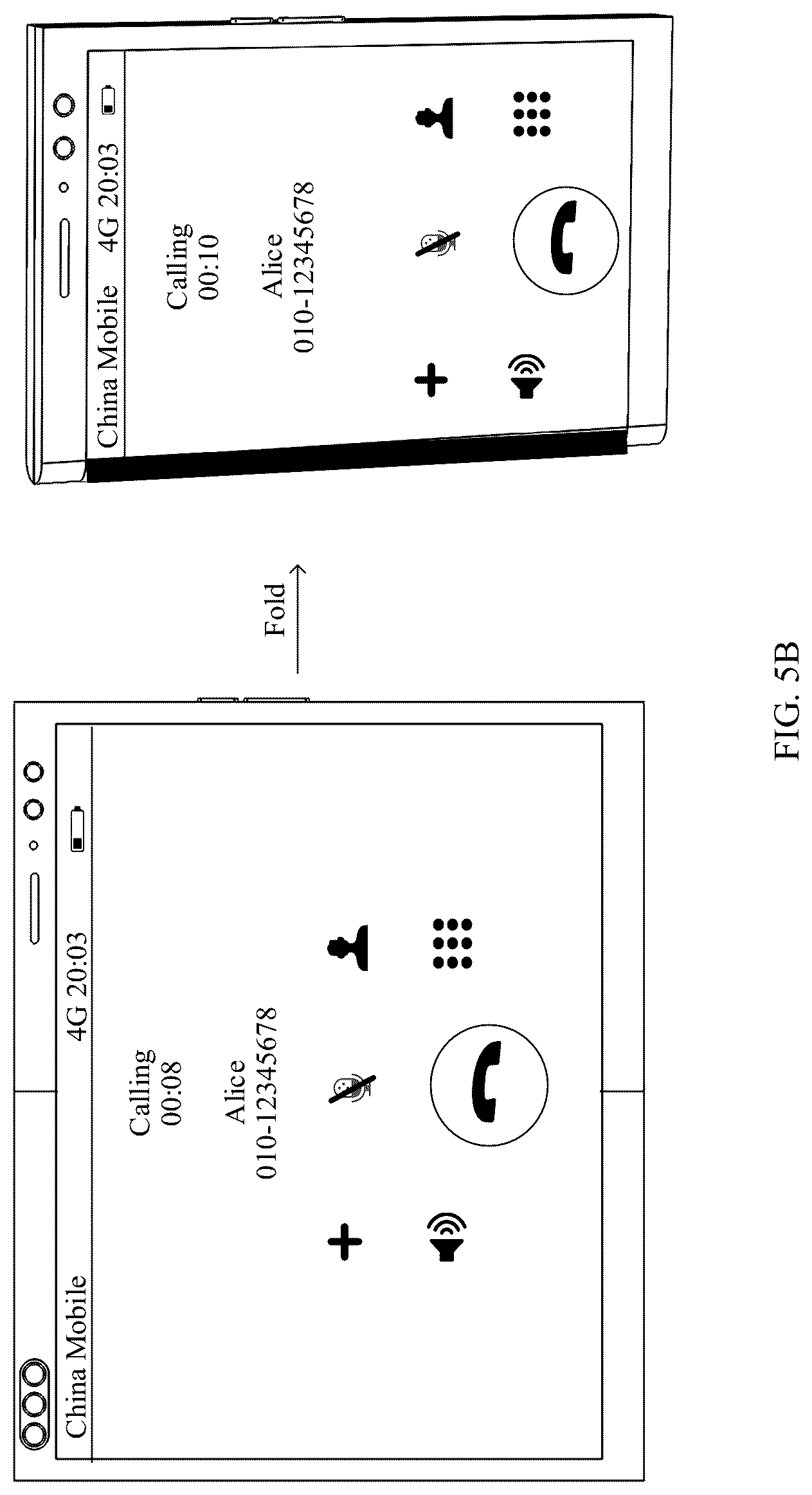 Patent US12101424 Figure 6 – Electronic device having foldable screen and display method