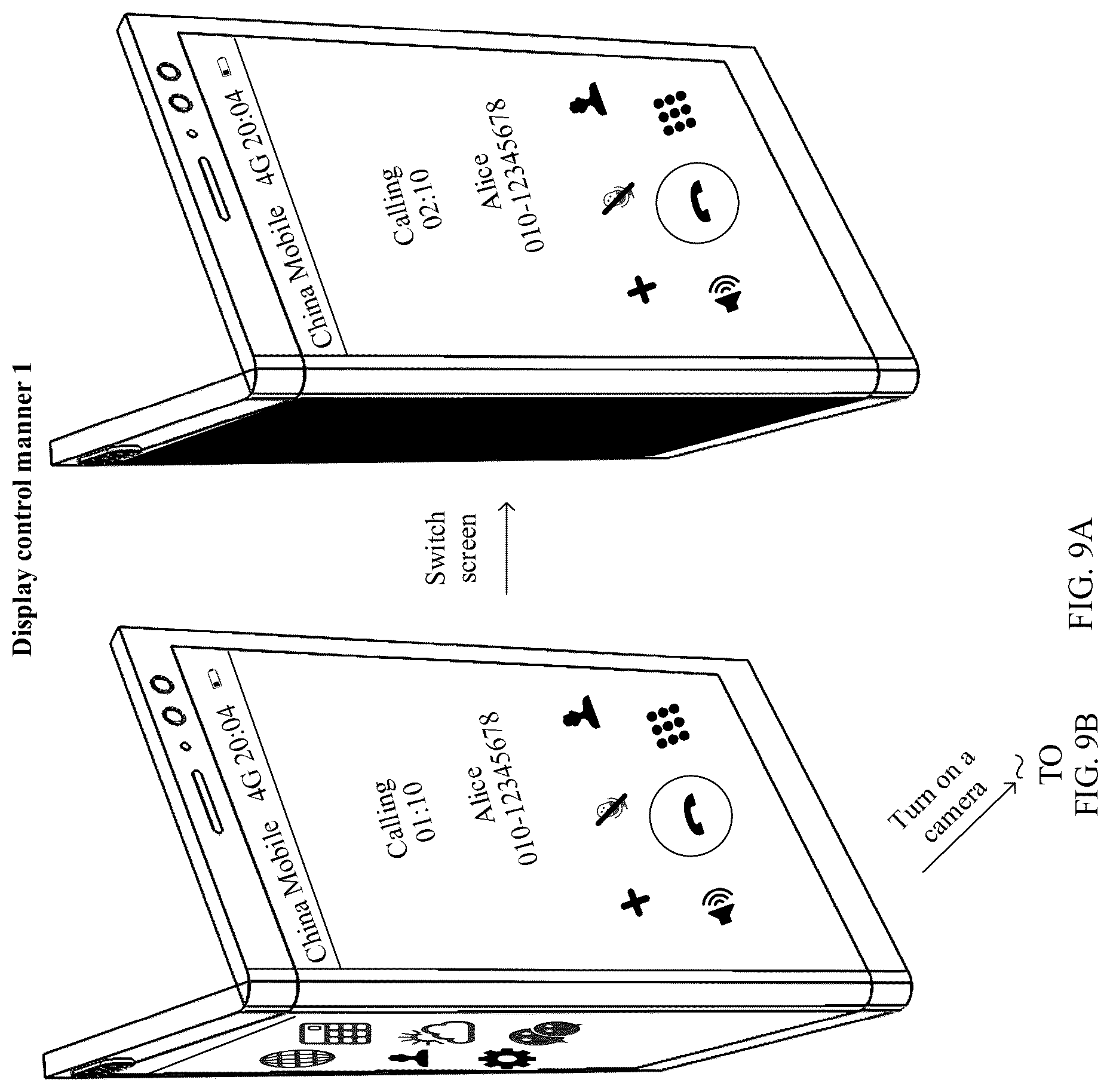 Patent US12101424 Figure 11 – Electronic device having foldable screen and display method