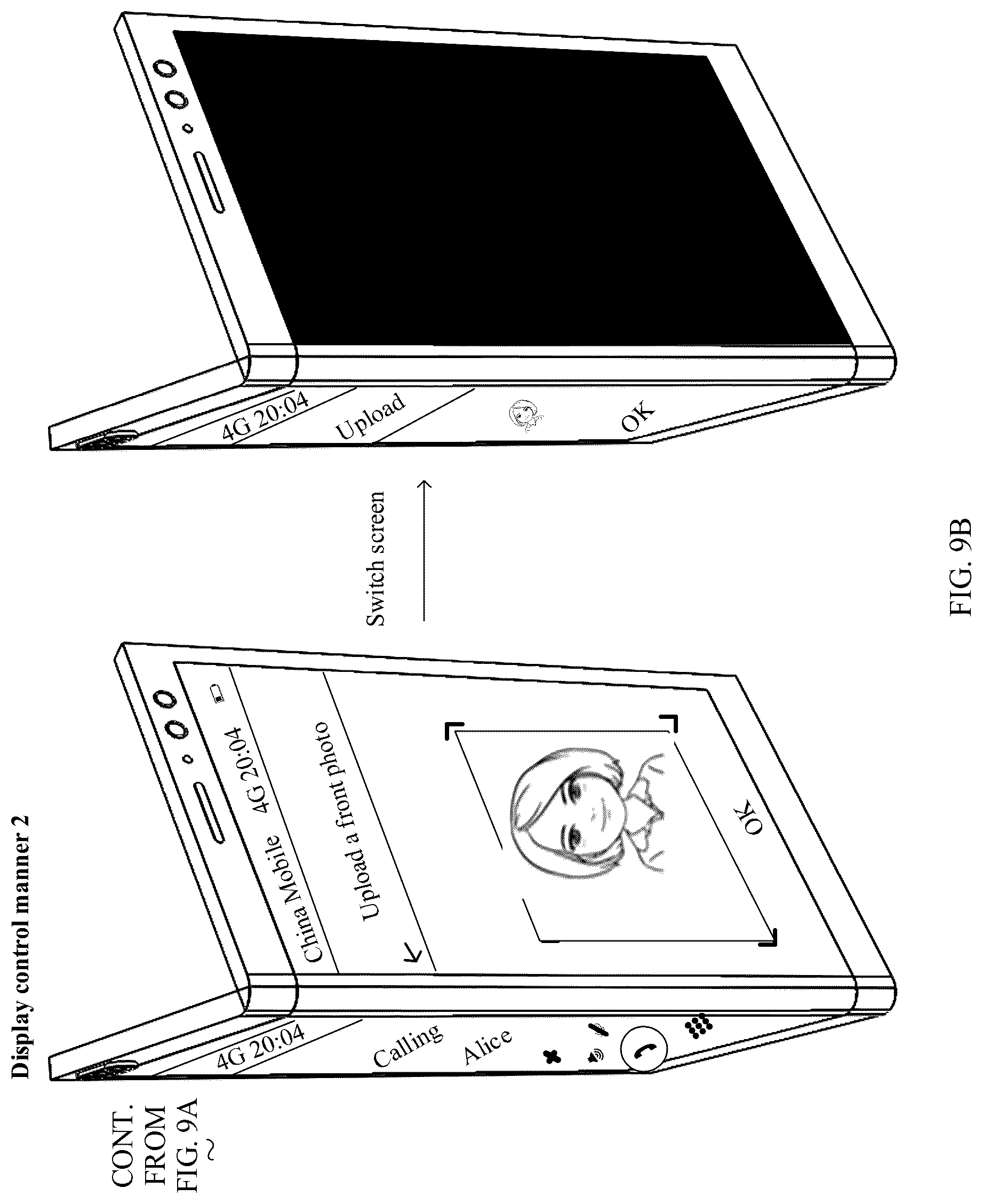 Patent US12101424 Figure 12 – Electronic device having foldable screen and display method