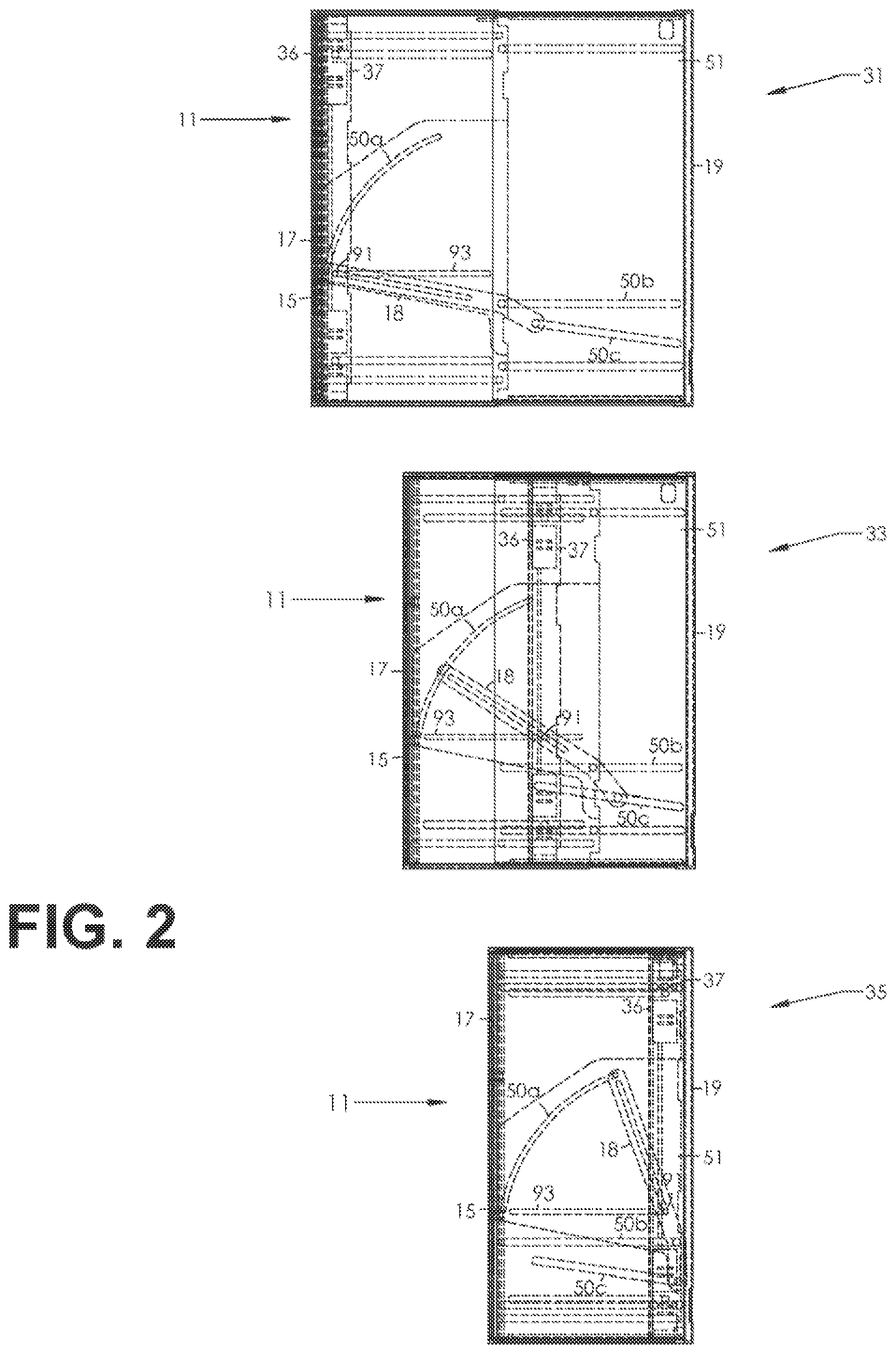 Patent US12101425 Figure 2 – Expandable display mobile device with a timing belt drive