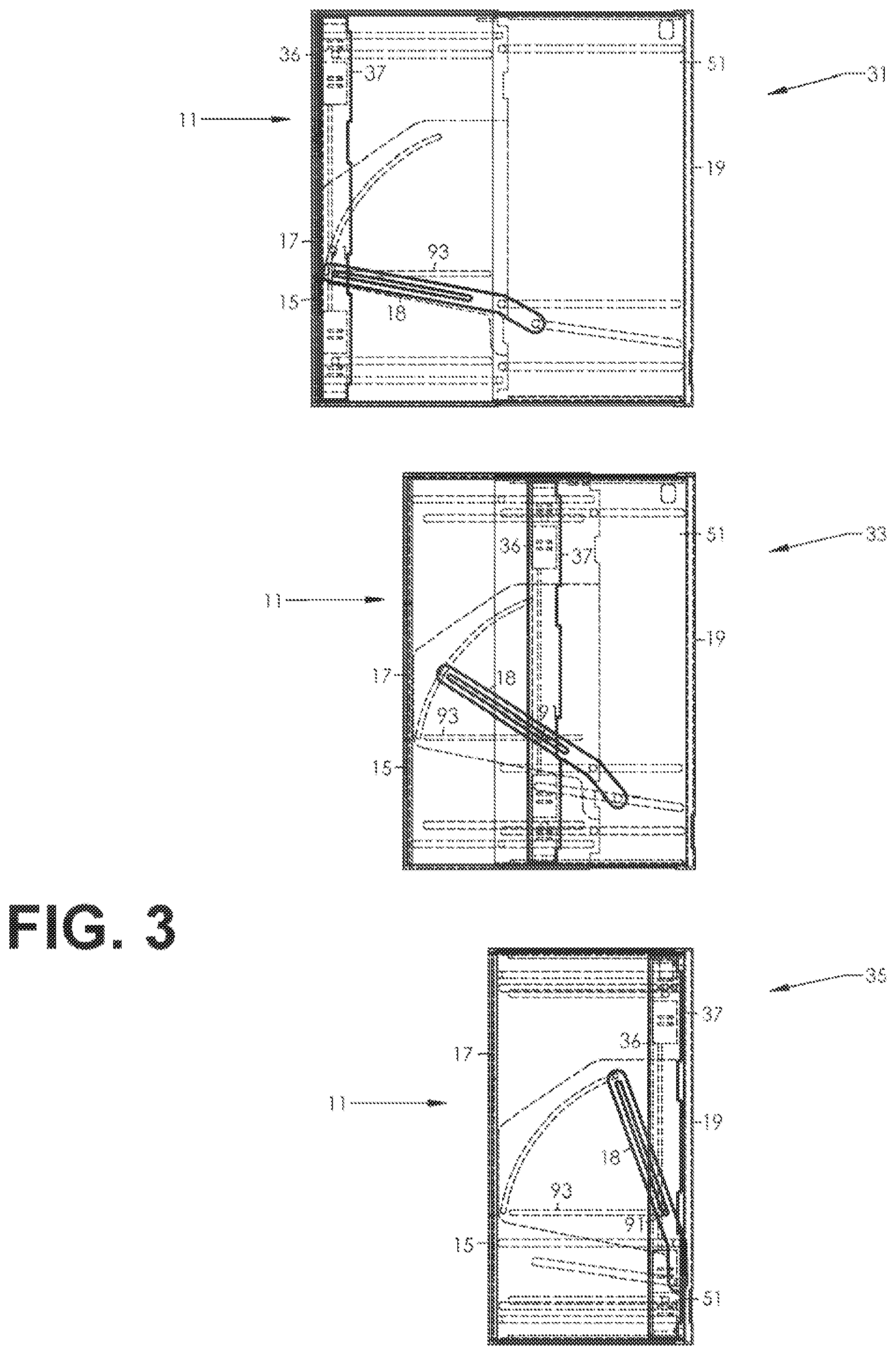 Patent US12101425 Figure 3 – Expandable display mobile device with a timing belt drive