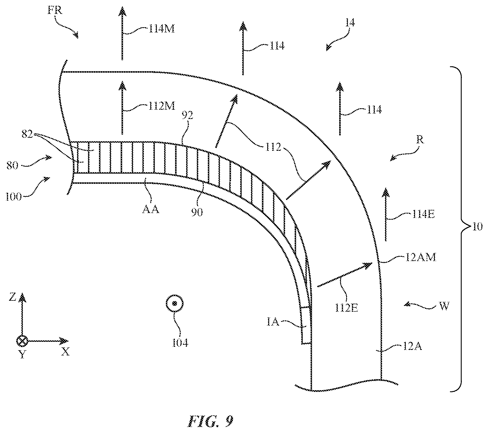 Patent US12101426 Figure 8 – Electronic devices having vertical image transport layers