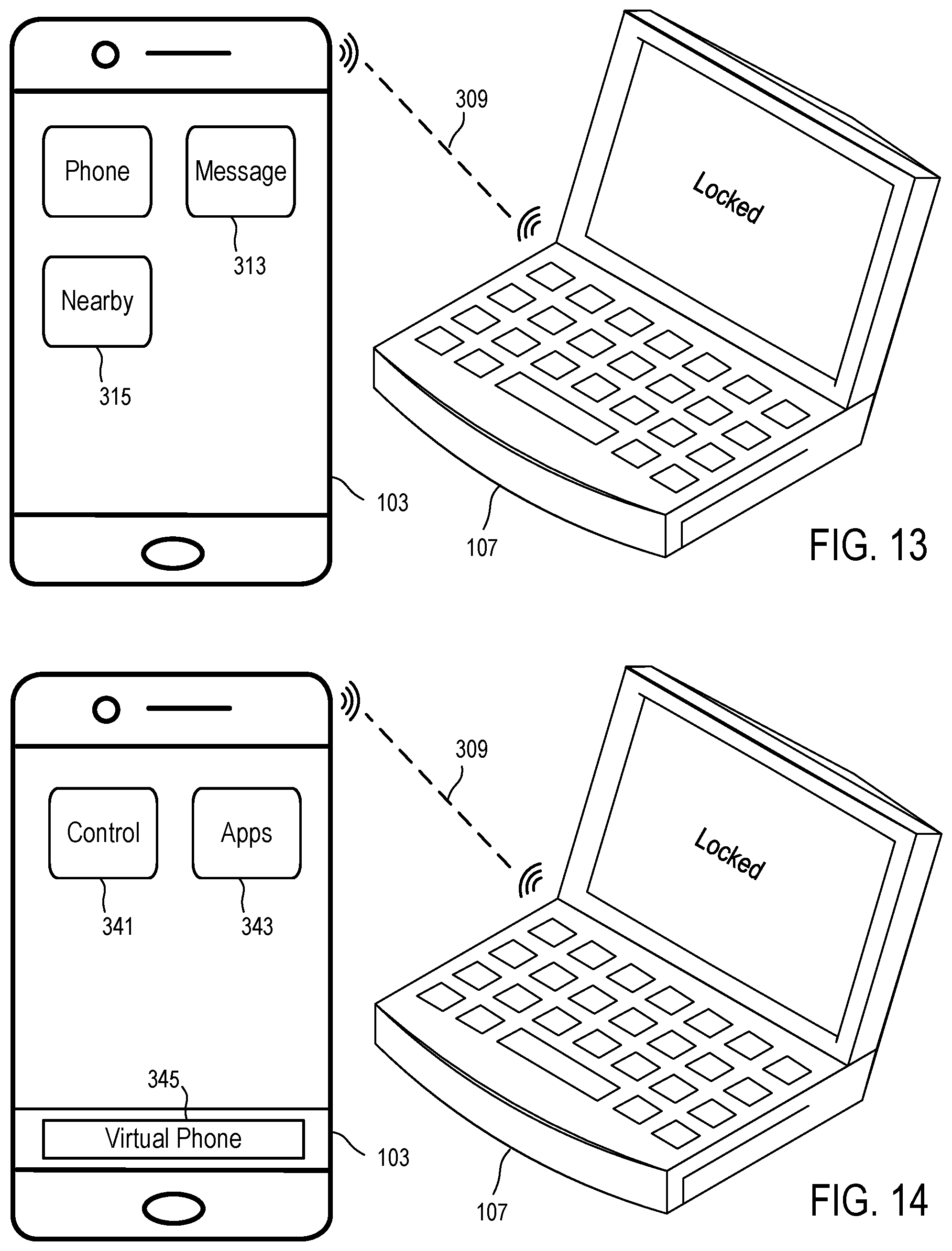Patent US12101428 Figure 9 – Proximity based operating of a mobile computing device using another mobile computing device