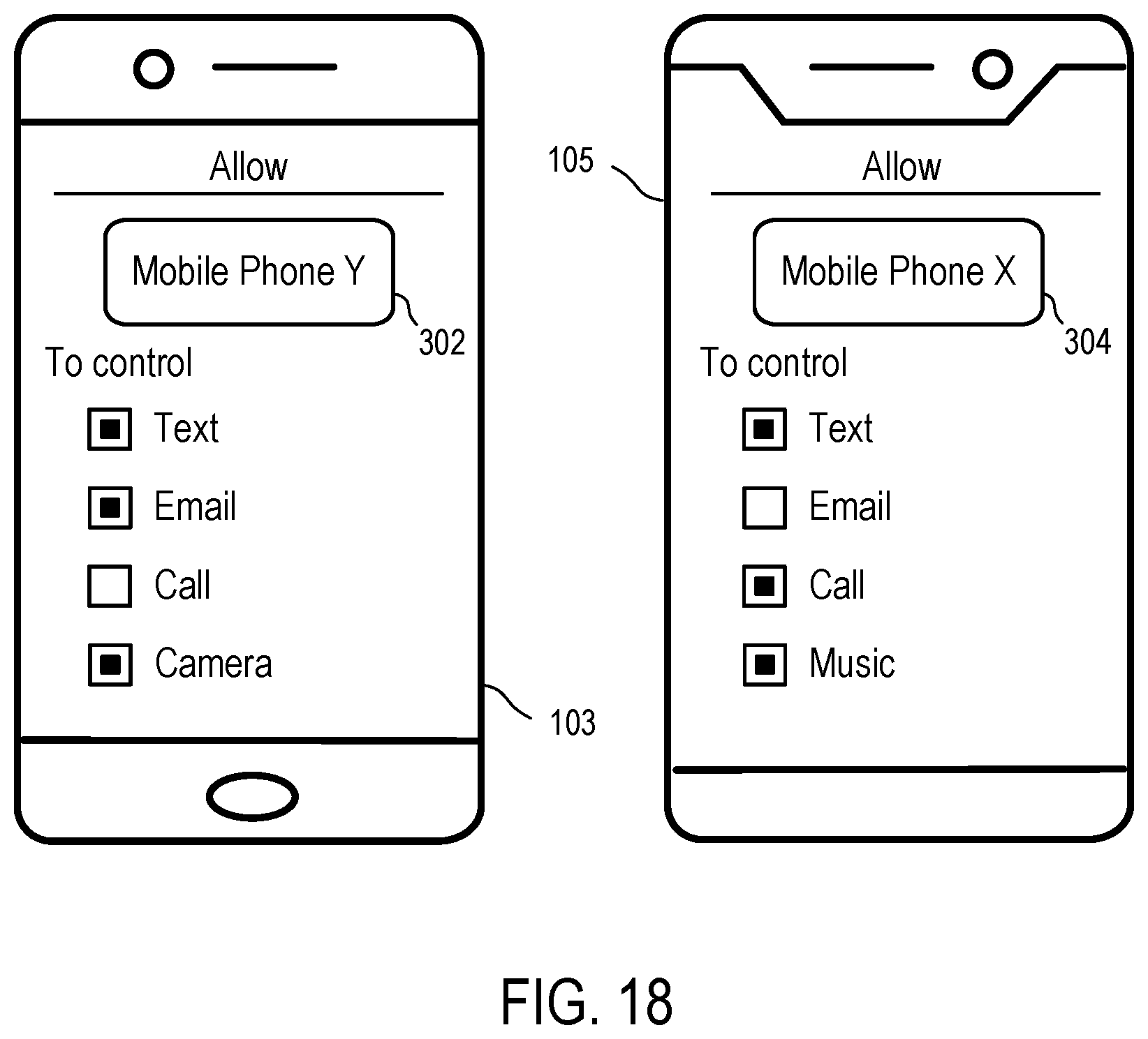 Patent US12101428 Figure 13 – Proximity based operating of a mobile computing device using another mobile computing device