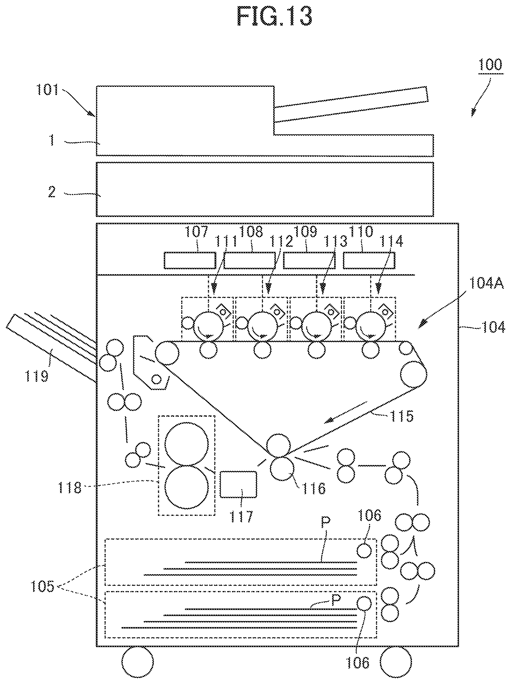 Patent US12101447 Figure 13 – Sheet feeding apparatus, image reading apparatus, and image forming apparatus