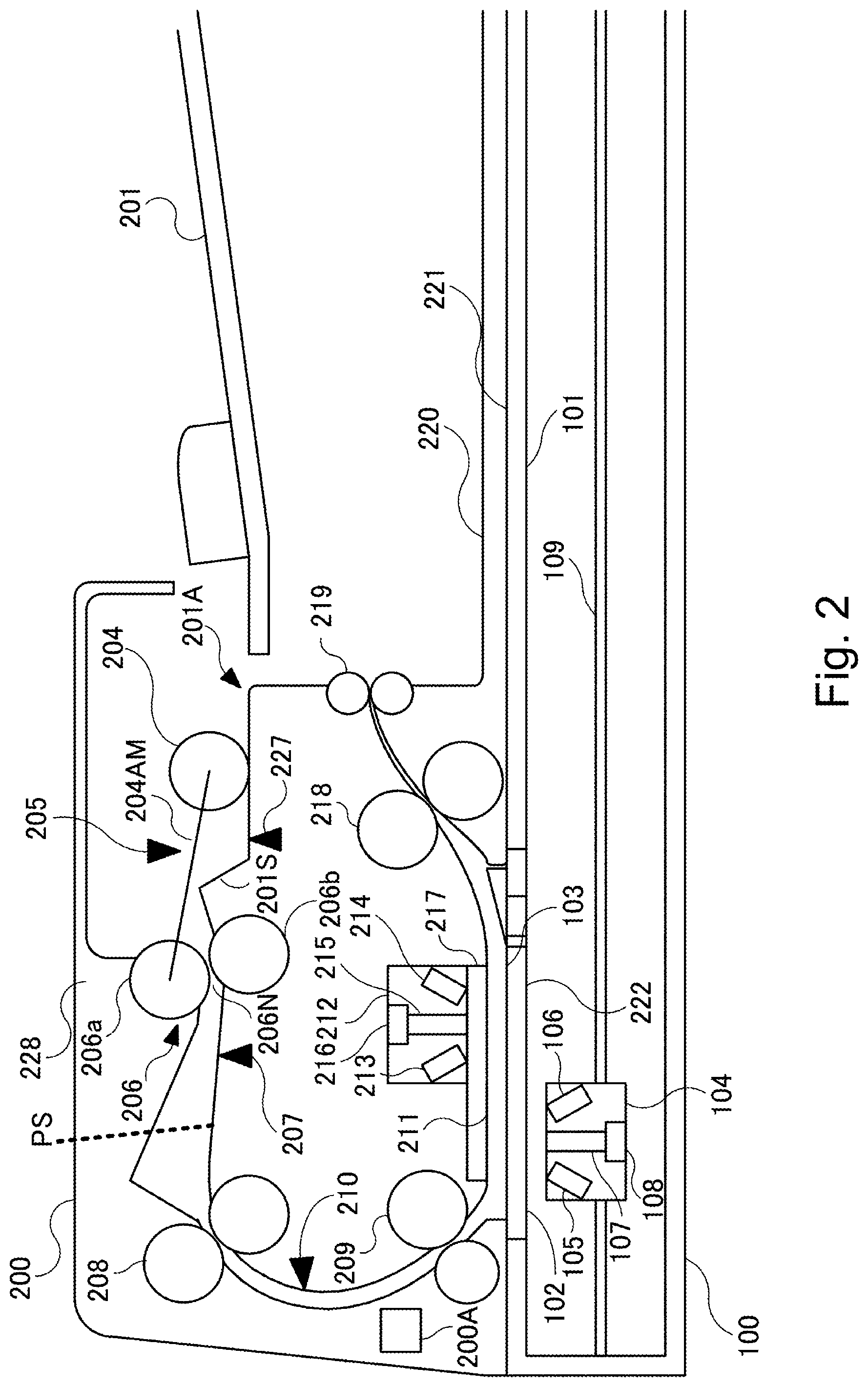 Patent US12101448 Figure 2 – Document feeding apparatus, image reading apparatus, and image forming apparatus