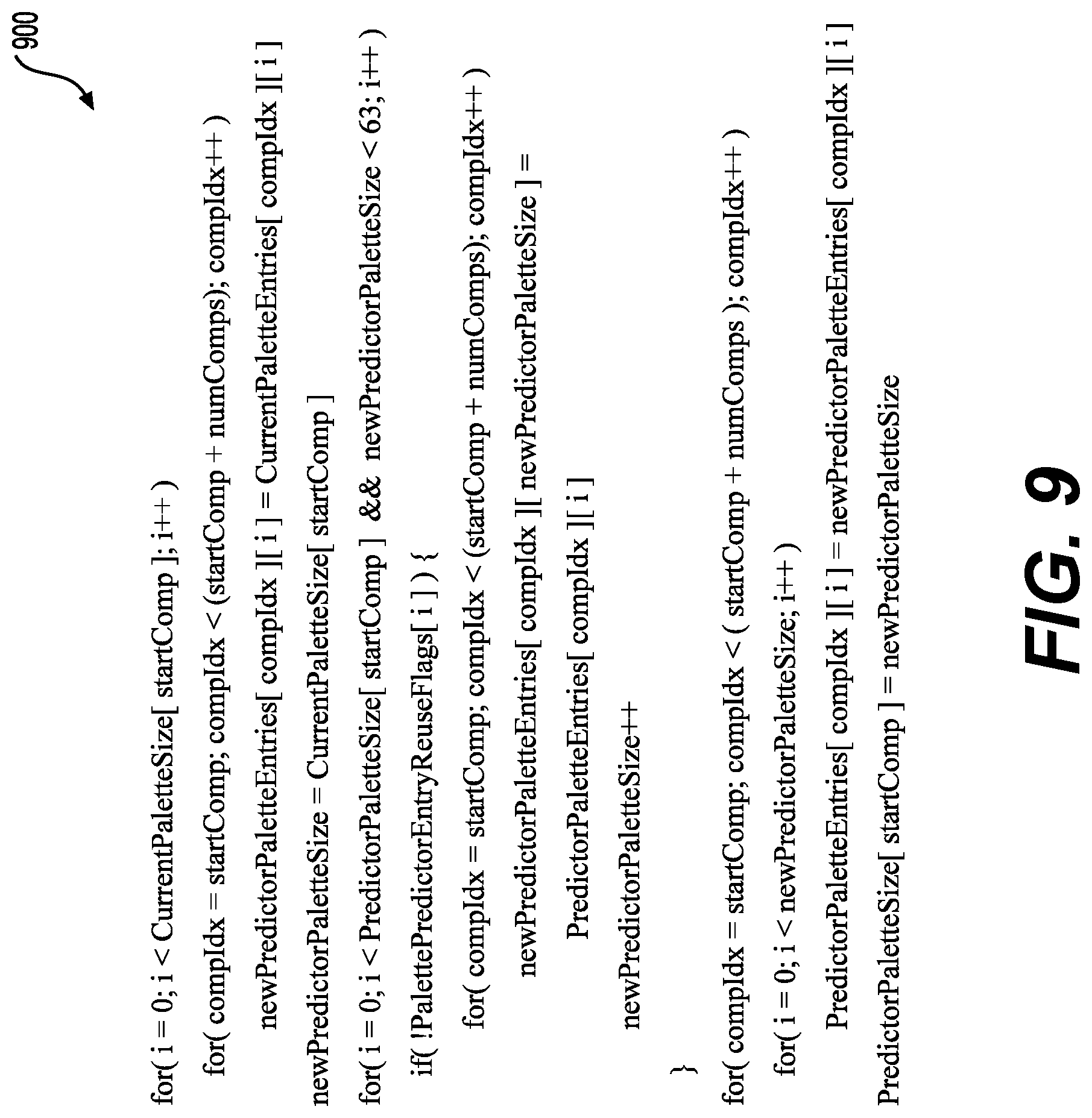 Patent US12101499 Figure 9 – Method and apparatus for palette based coding mode under local dual tree structure