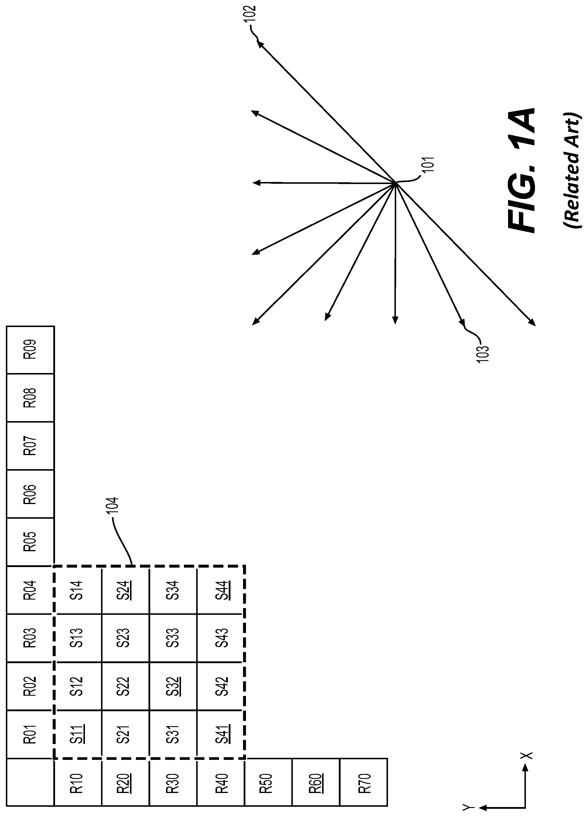 Patent US12101504 Figure 1 – Reference line for directional intra prediction