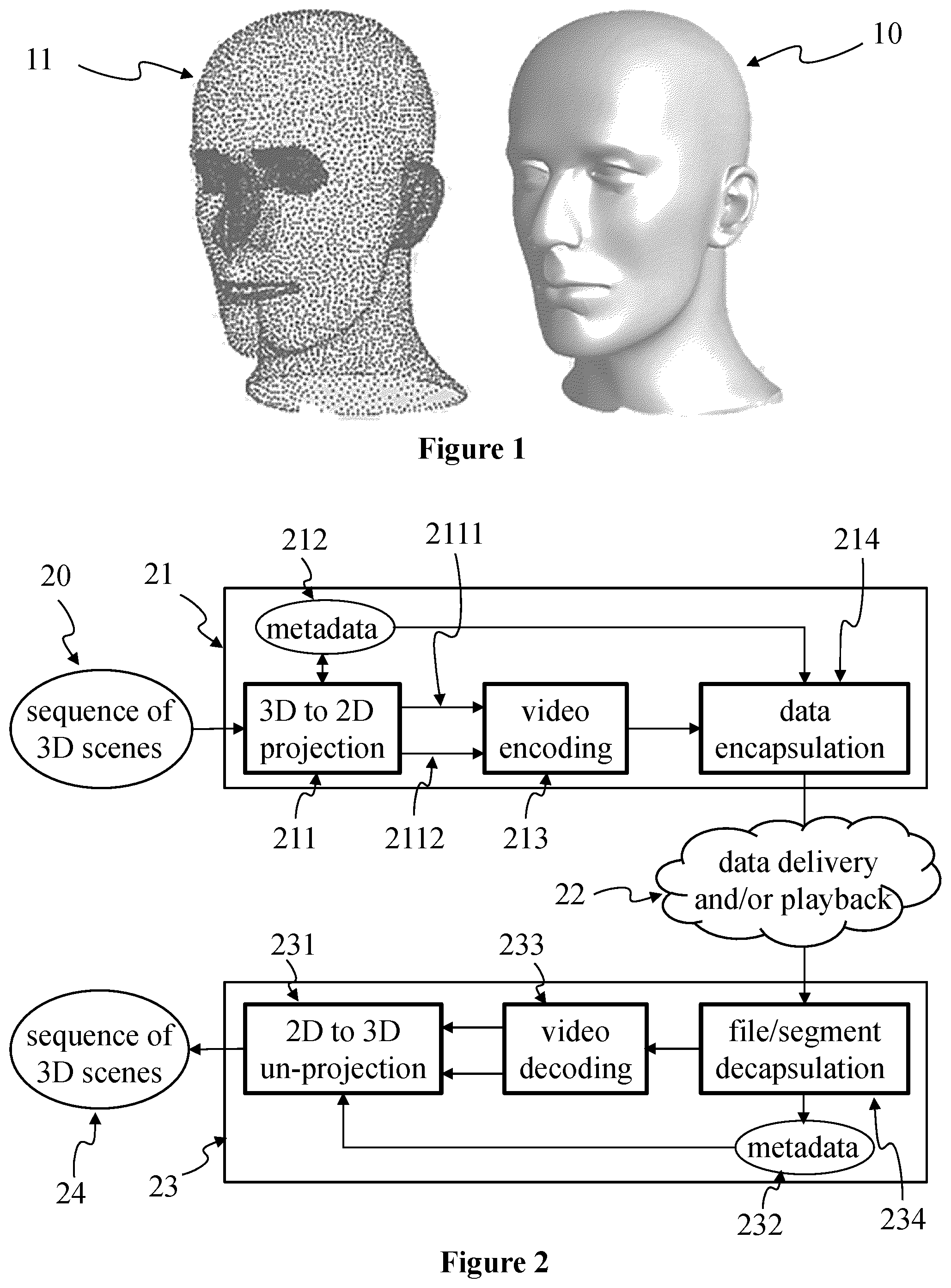 Patent US12101507 Figure 1 – Volumetric video with auxiliary patches