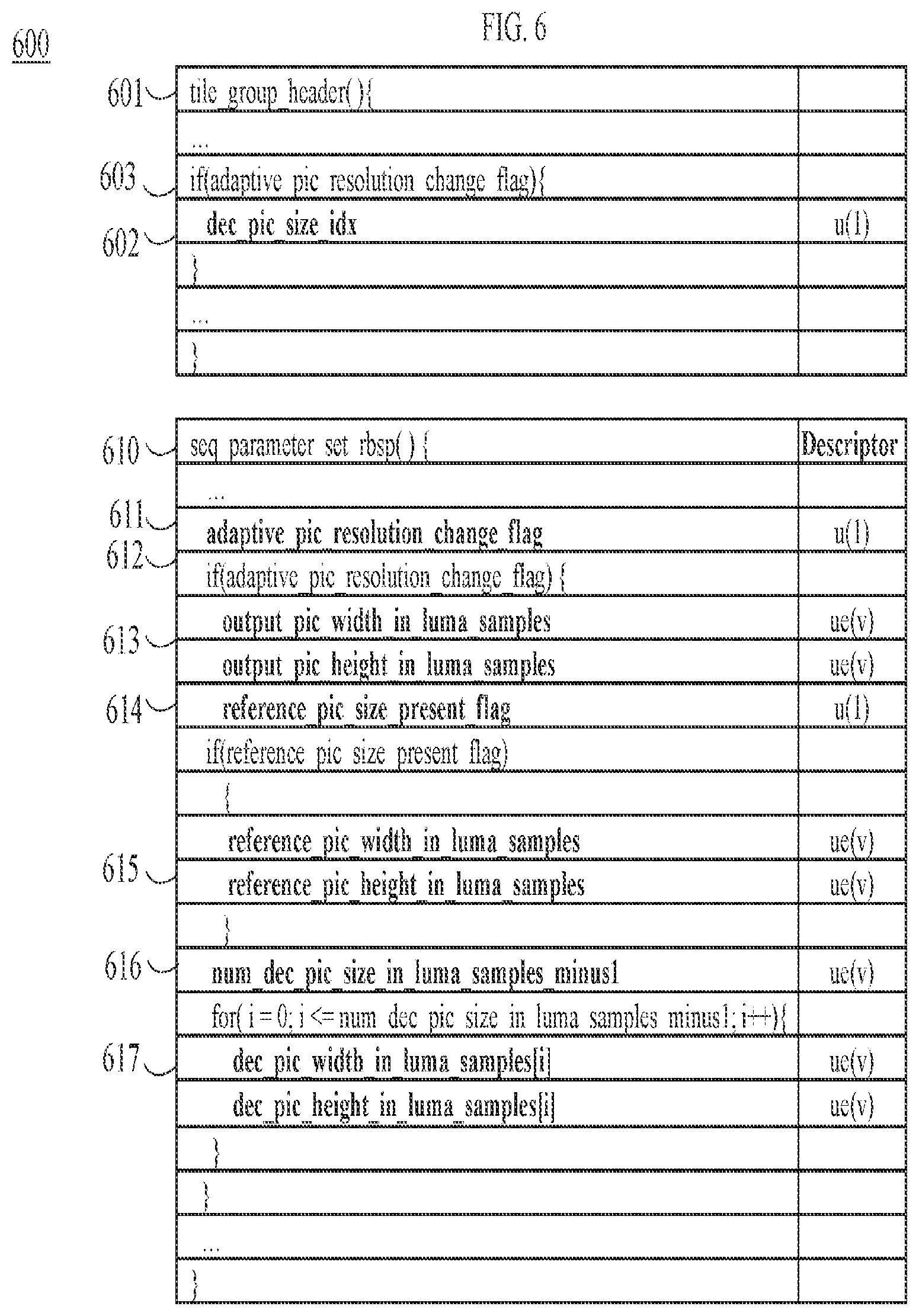 Patent US12101511 Figure 6 – Subpicture layout and partial output with layers