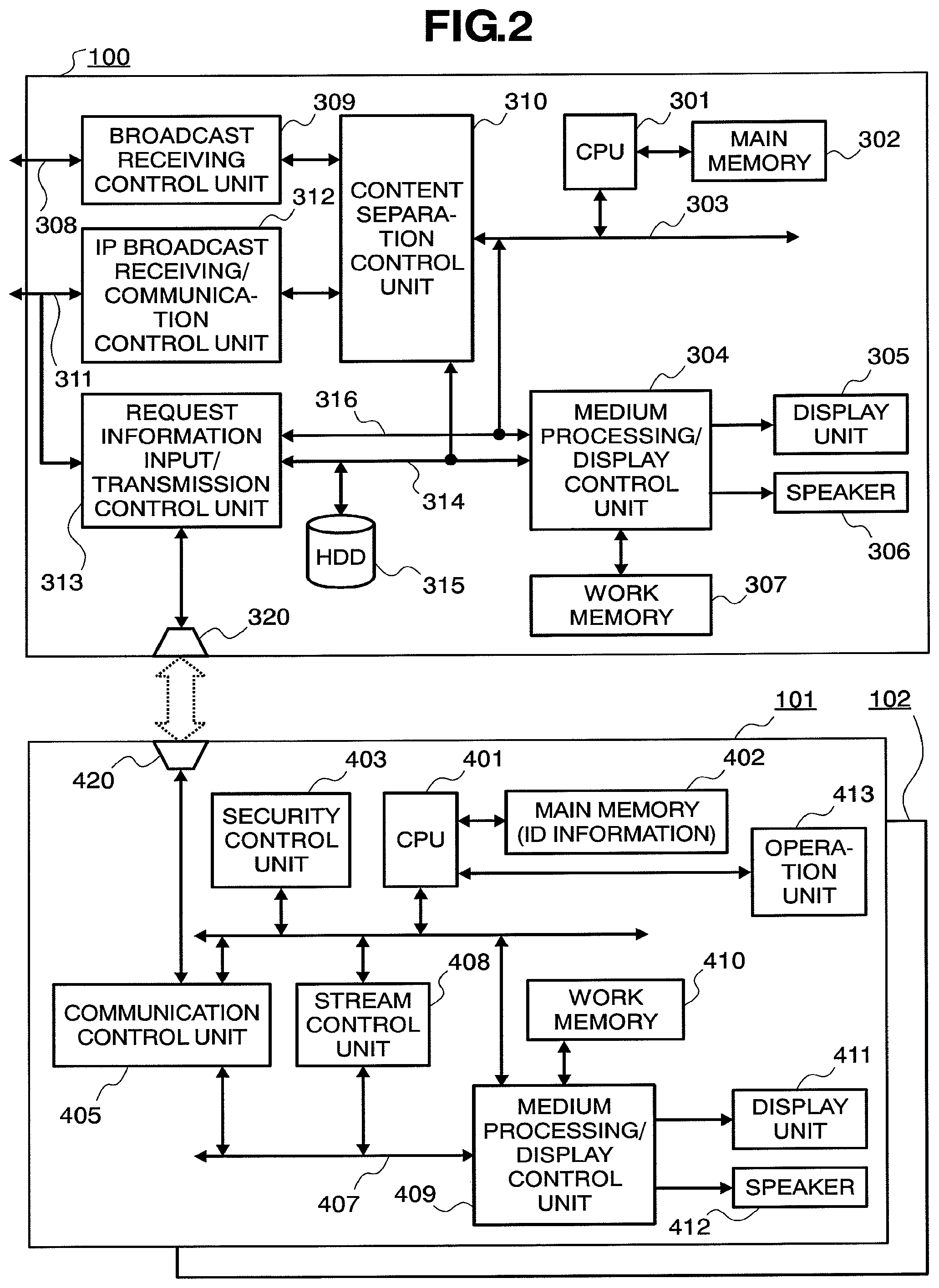 Patent US12101521 Figure 2 – Contents receiving system and client