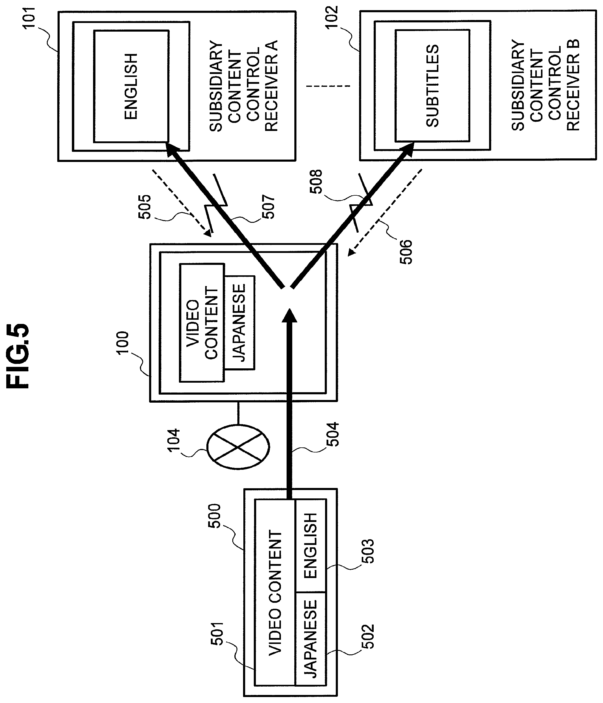 Patent US12101521 Figure 5 – Contents receiving system and client