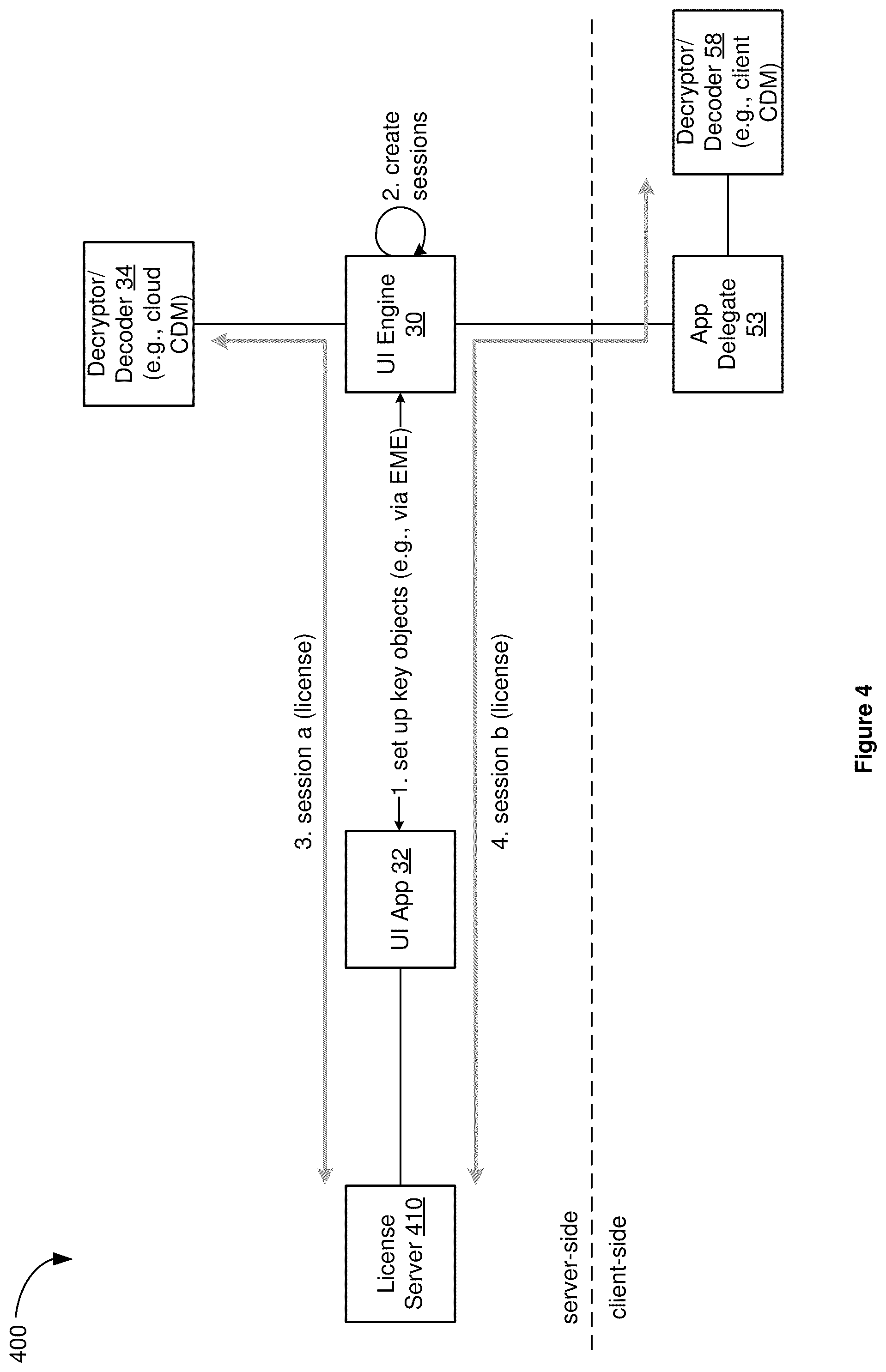 Patent US12101528 Figure 5 – Client device switching to low latency content