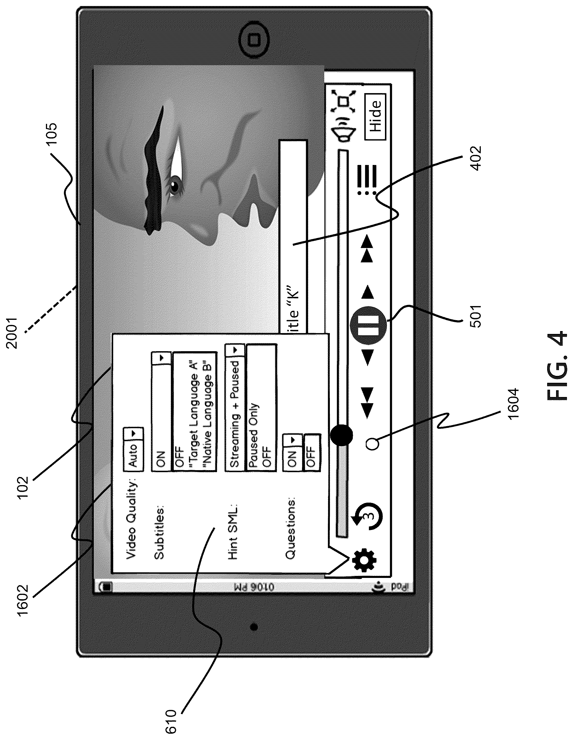 Patent US12101534 Figure 4 – Event-driven streaming media interactivity
