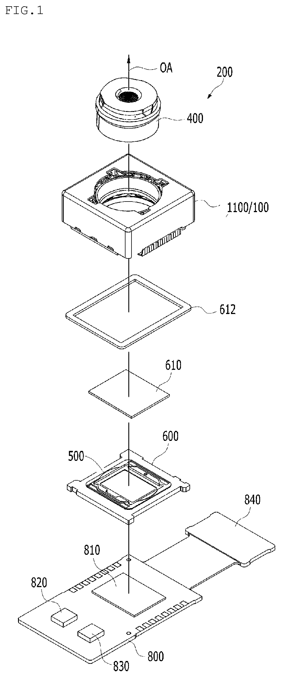 Patent US12101541 Figure 1 – Lens driving apparatus, and camera module and optical device comprising same