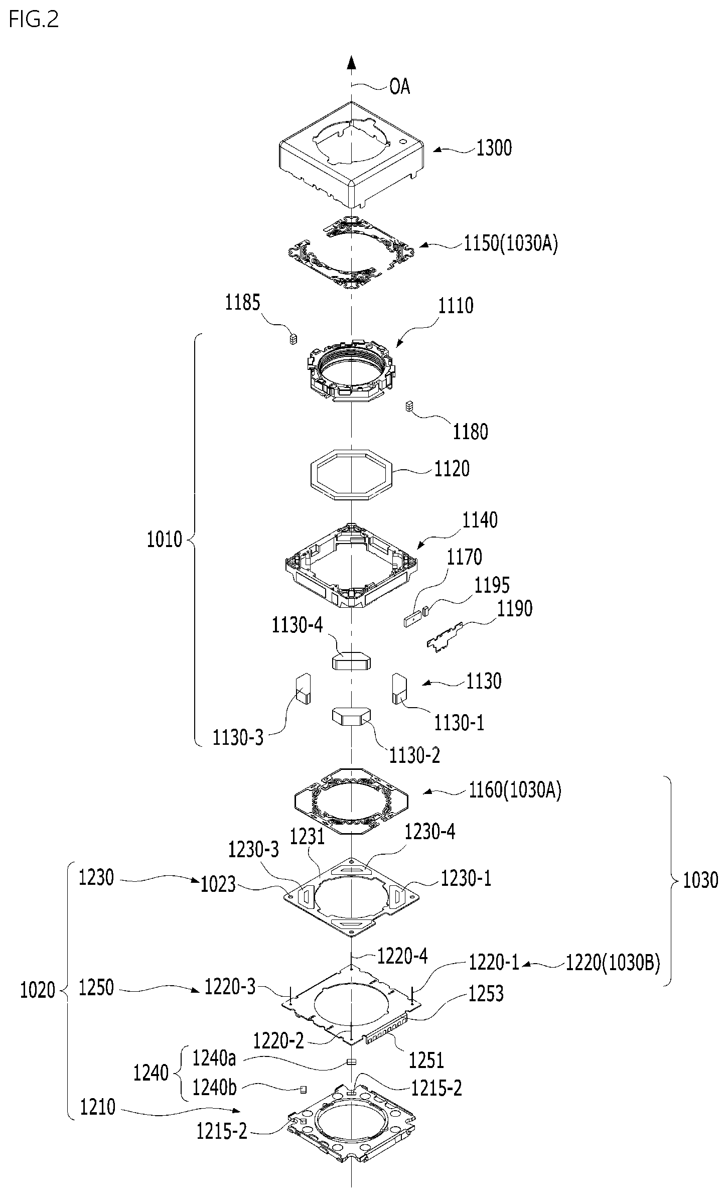 Patent US12101541 Figure 2 – Lens driving apparatus, and camera module and optical device comprising same