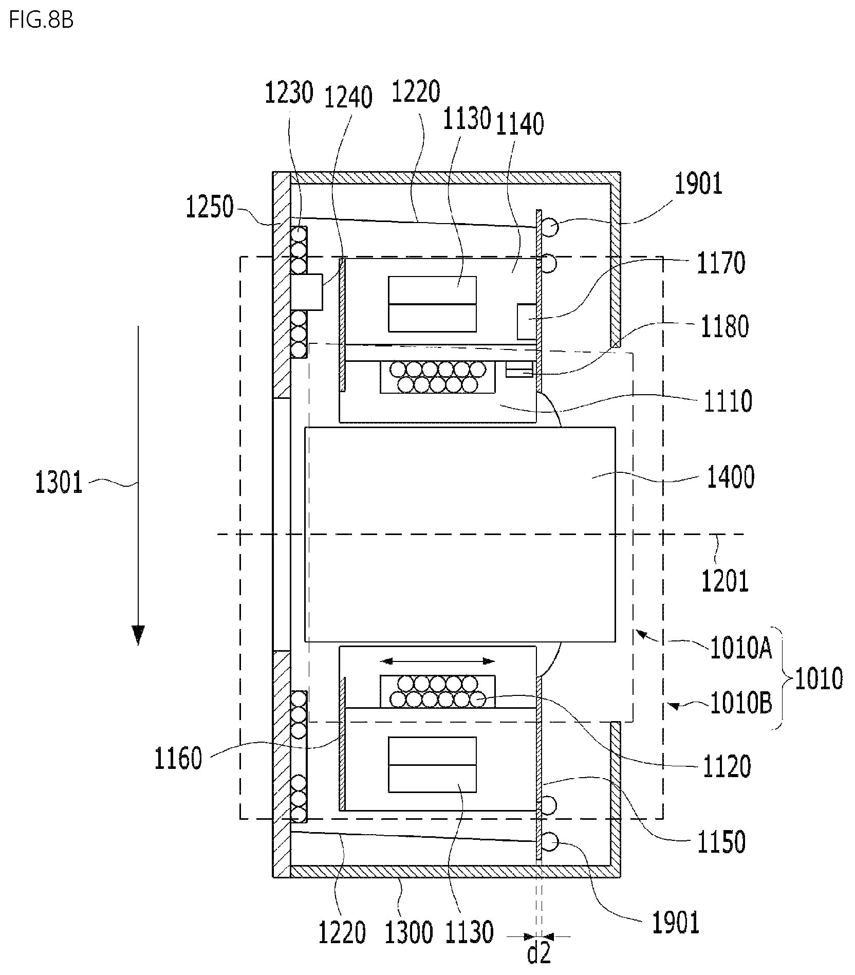 Patent US12101541 Figure 8 – Lens driving apparatus, and camera module and optical device comprising same