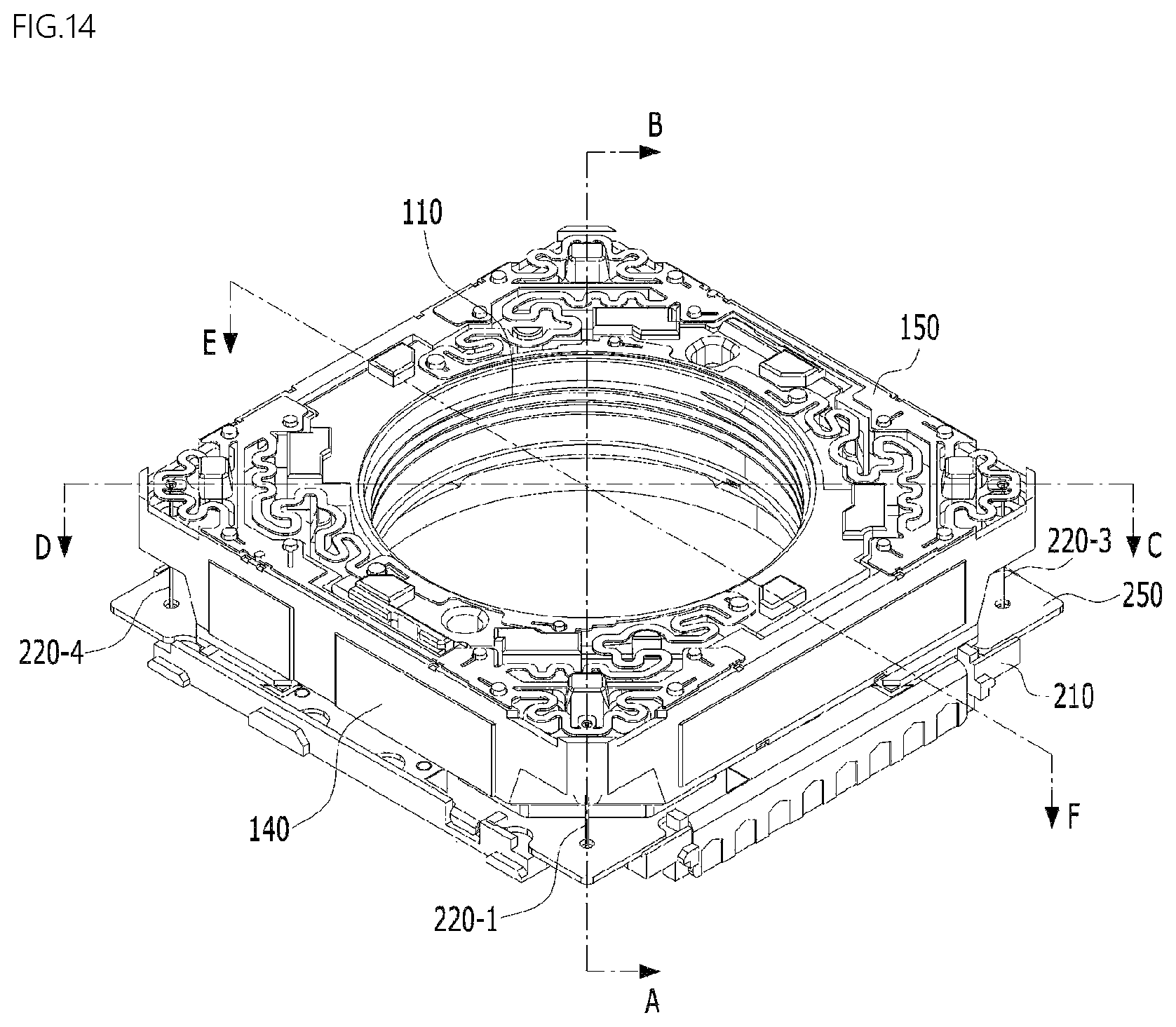 Patent US12101541 Figure 14 – Lens driving apparatus, and camera module and optical device comprising same