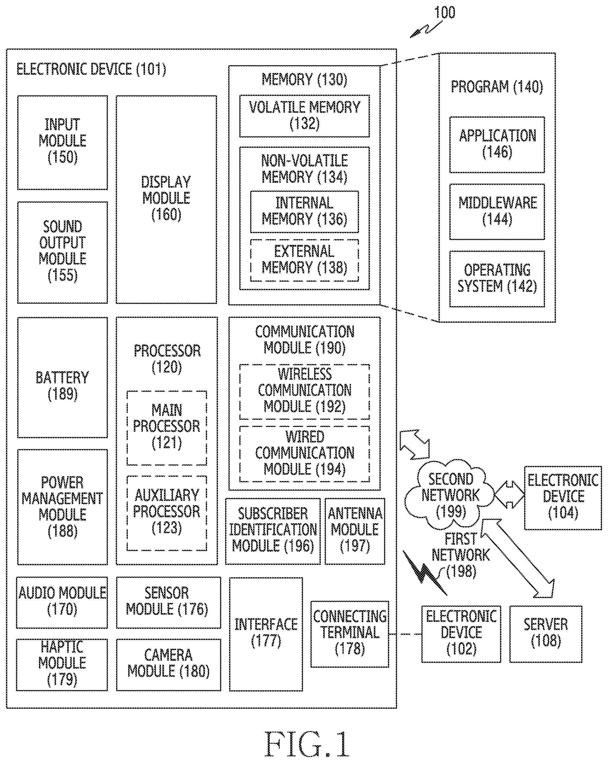 Patent US12101550 Figure 1 – Electronic device and method for controlling screen thereof