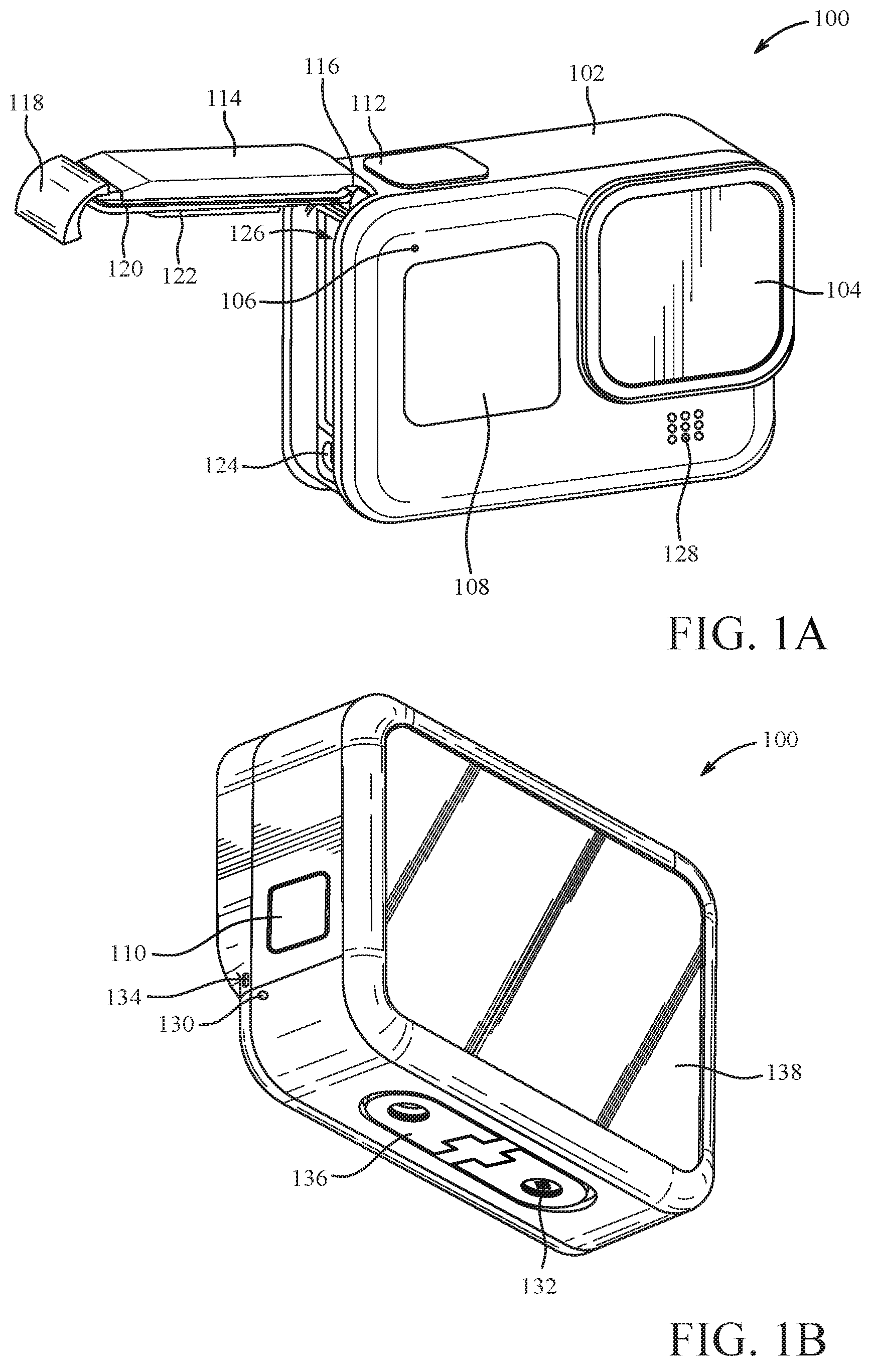 Patent US12101556 — Wide angle adapter lens for enhanced video stabilization — Figure 1