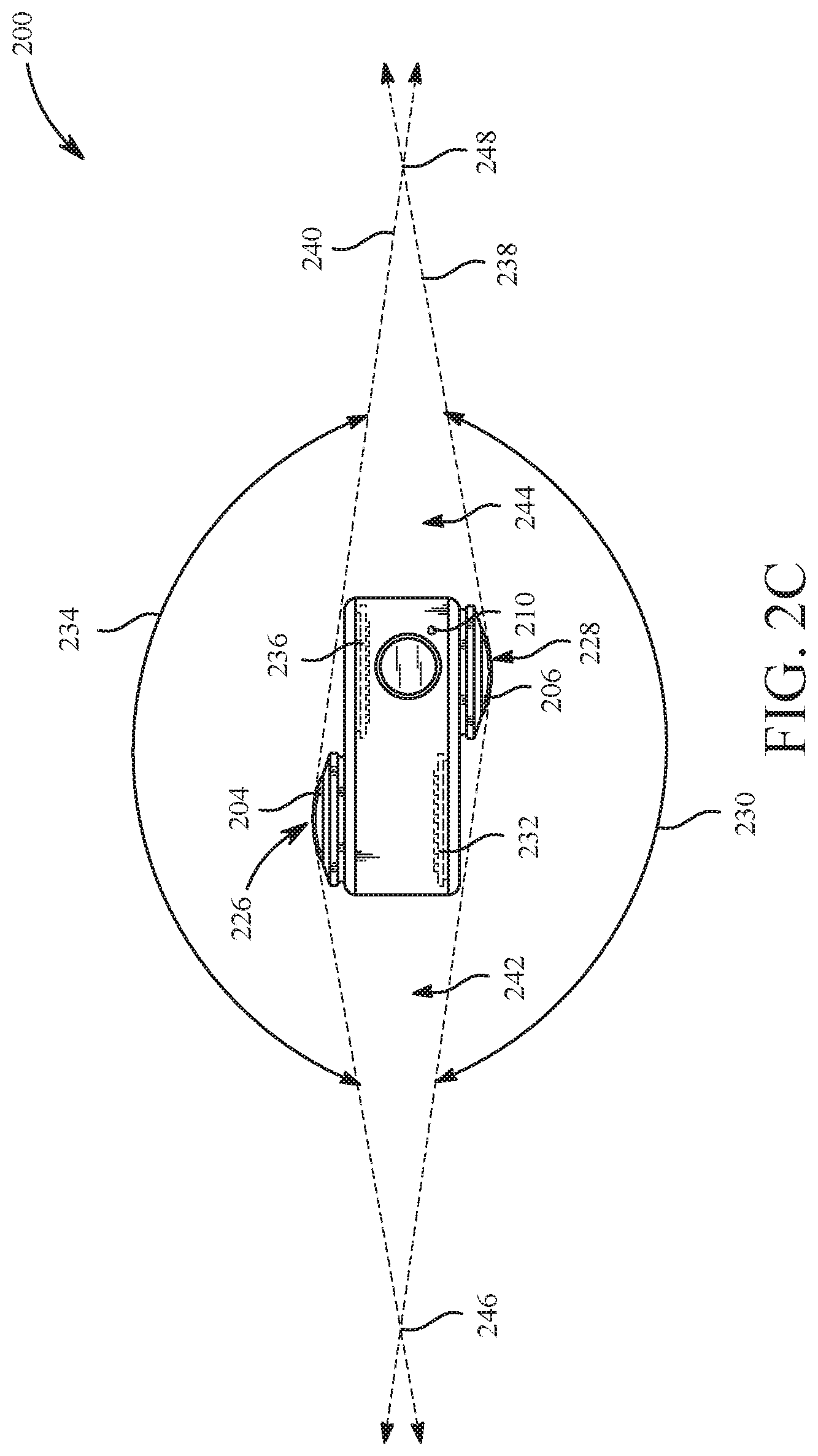 Patent US12101556 Figure 3 – Wide angle adapter lens for enhanced video stabilization