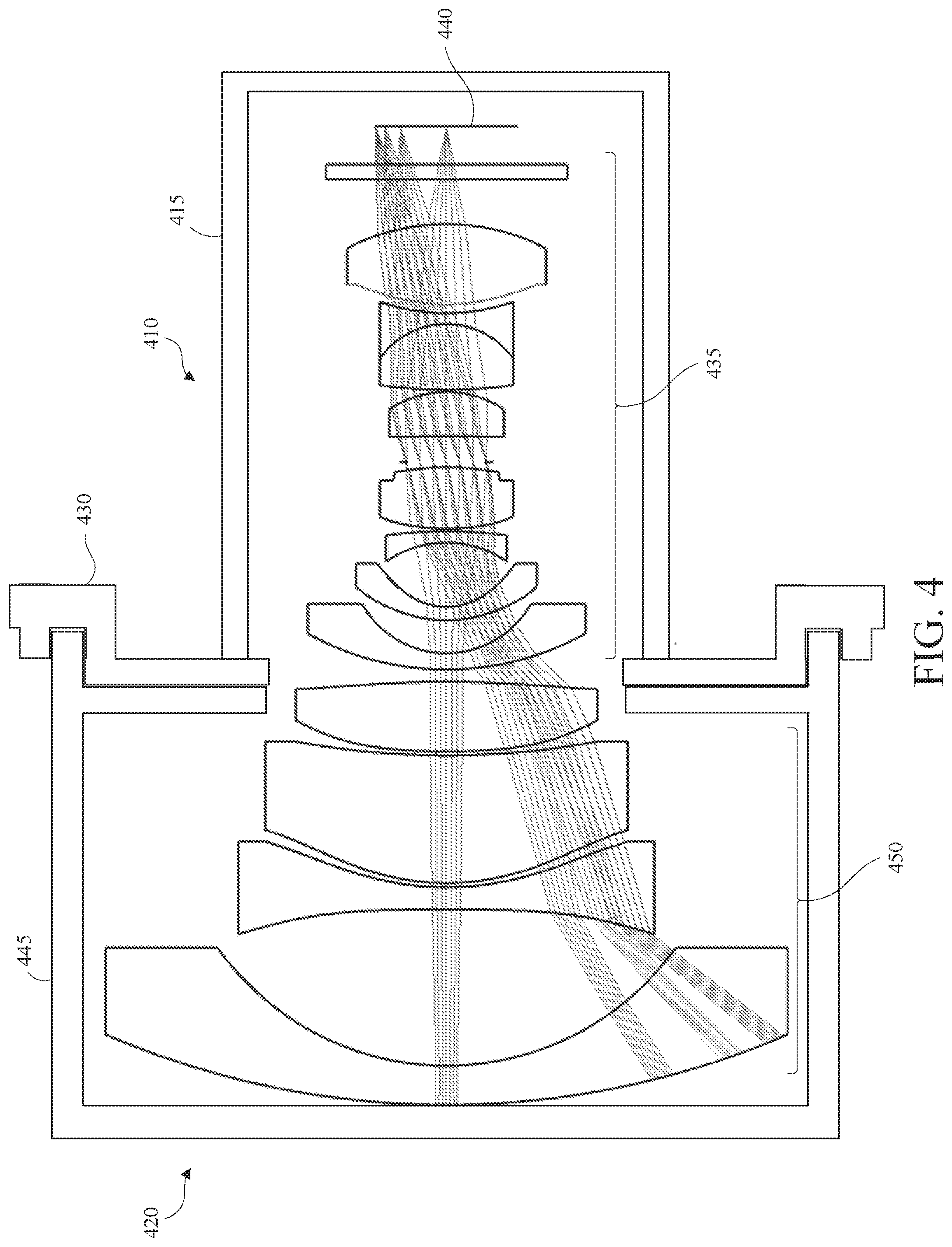 Patent US12101556 Figure 6 – Wide angle adapter lens for enhanced video stabilization