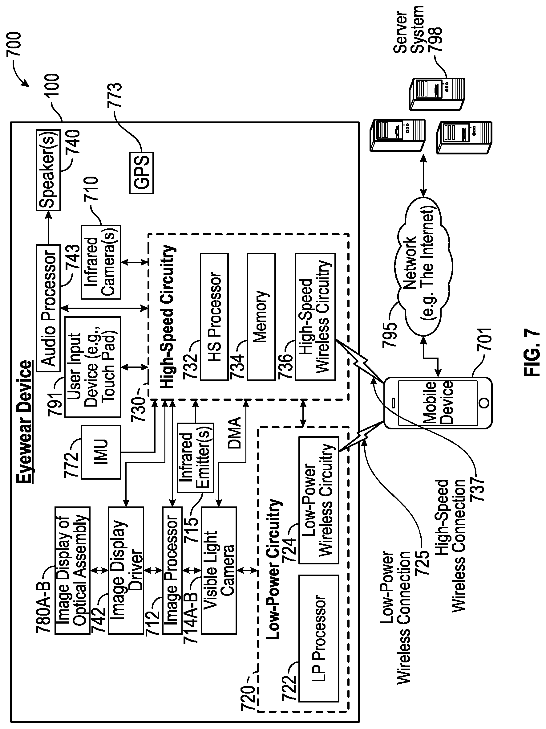 Patent US12101557 Figure 7 – Pose tracking for rolling shutter camera
