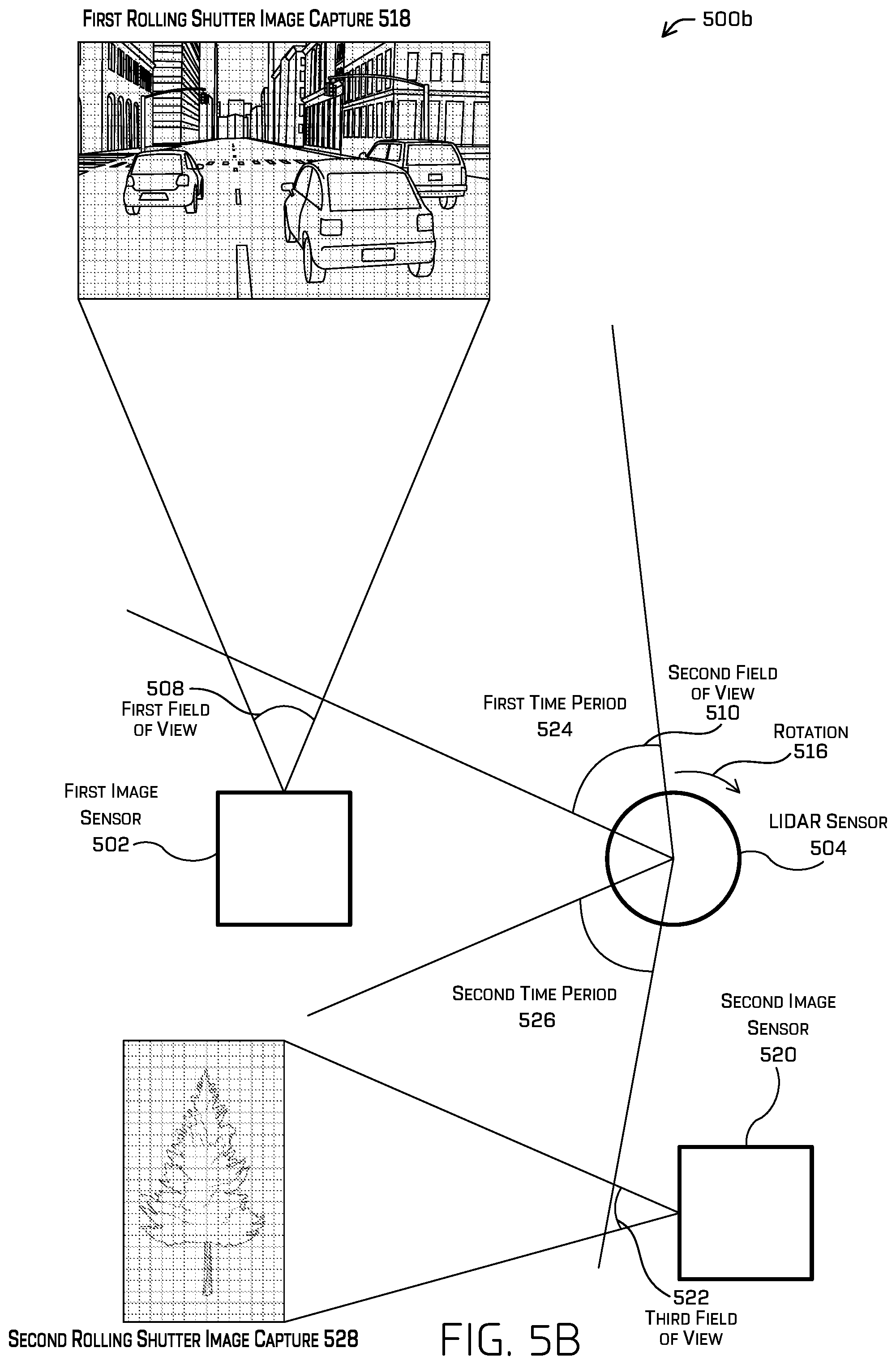 Patent US12101572 Figure 5 – Image scan line timestamping
